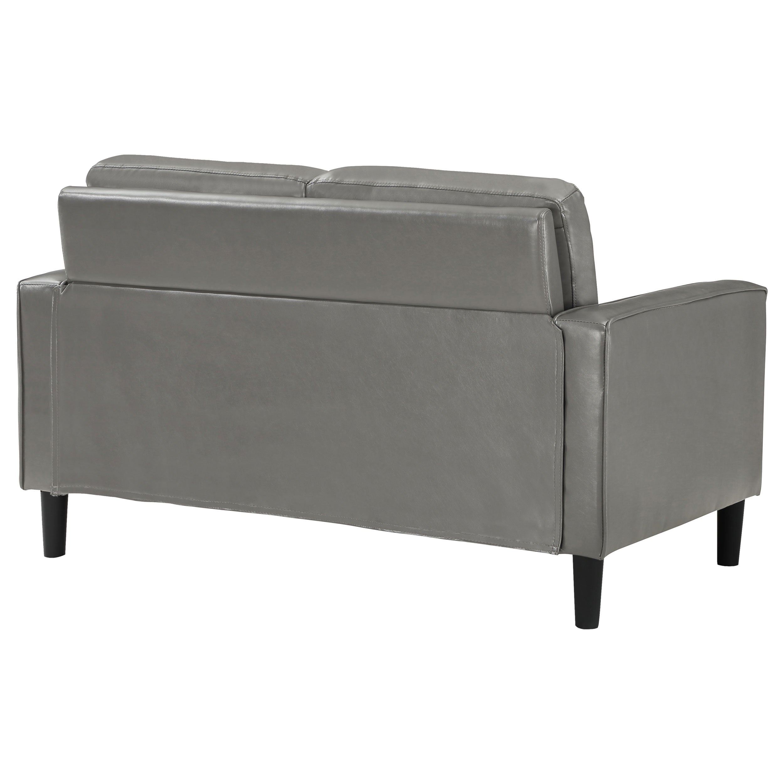 Ruth Upholstered Track Arm Loveseat Black