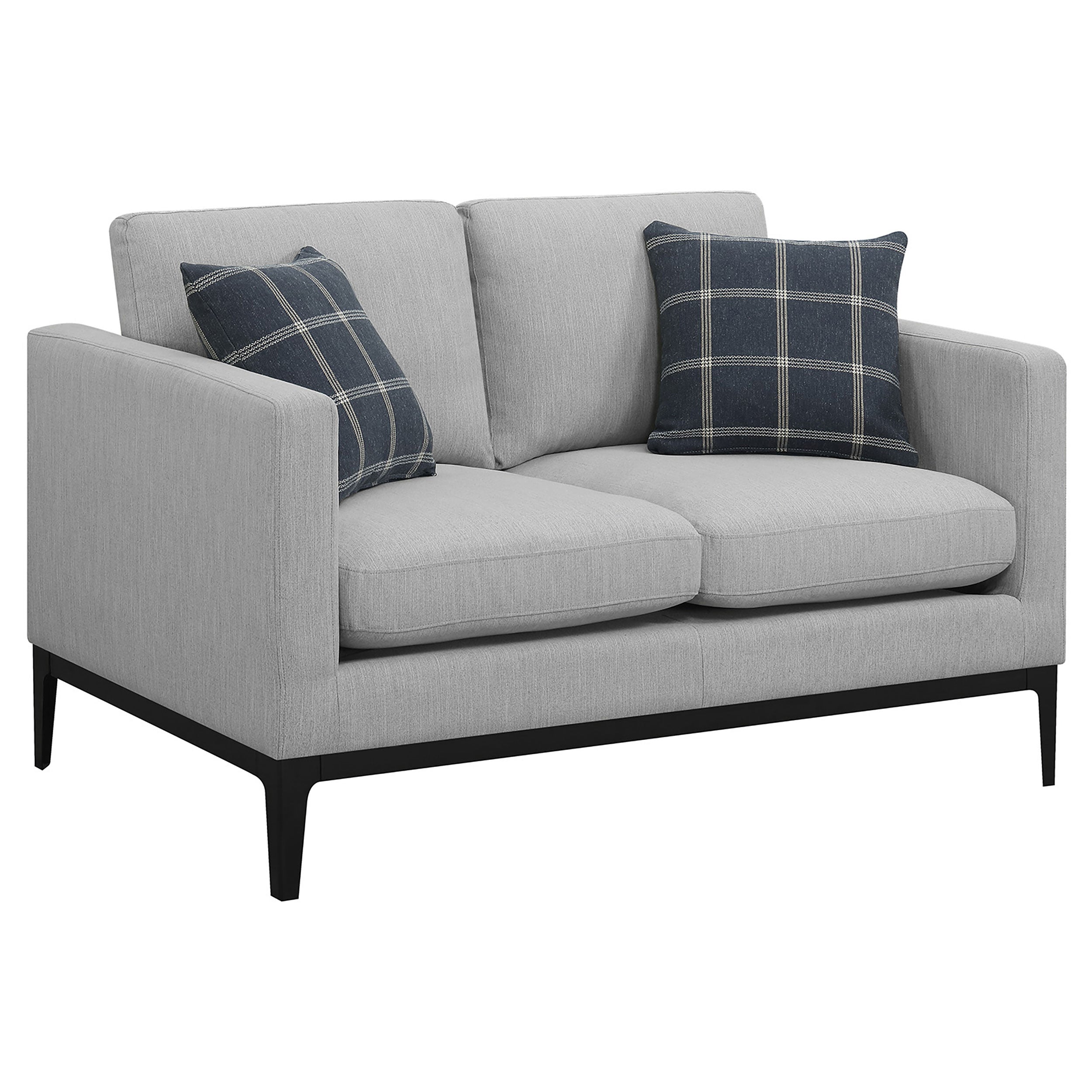 Apperson  Upholstered Track Arm Sofa Set Light Grey