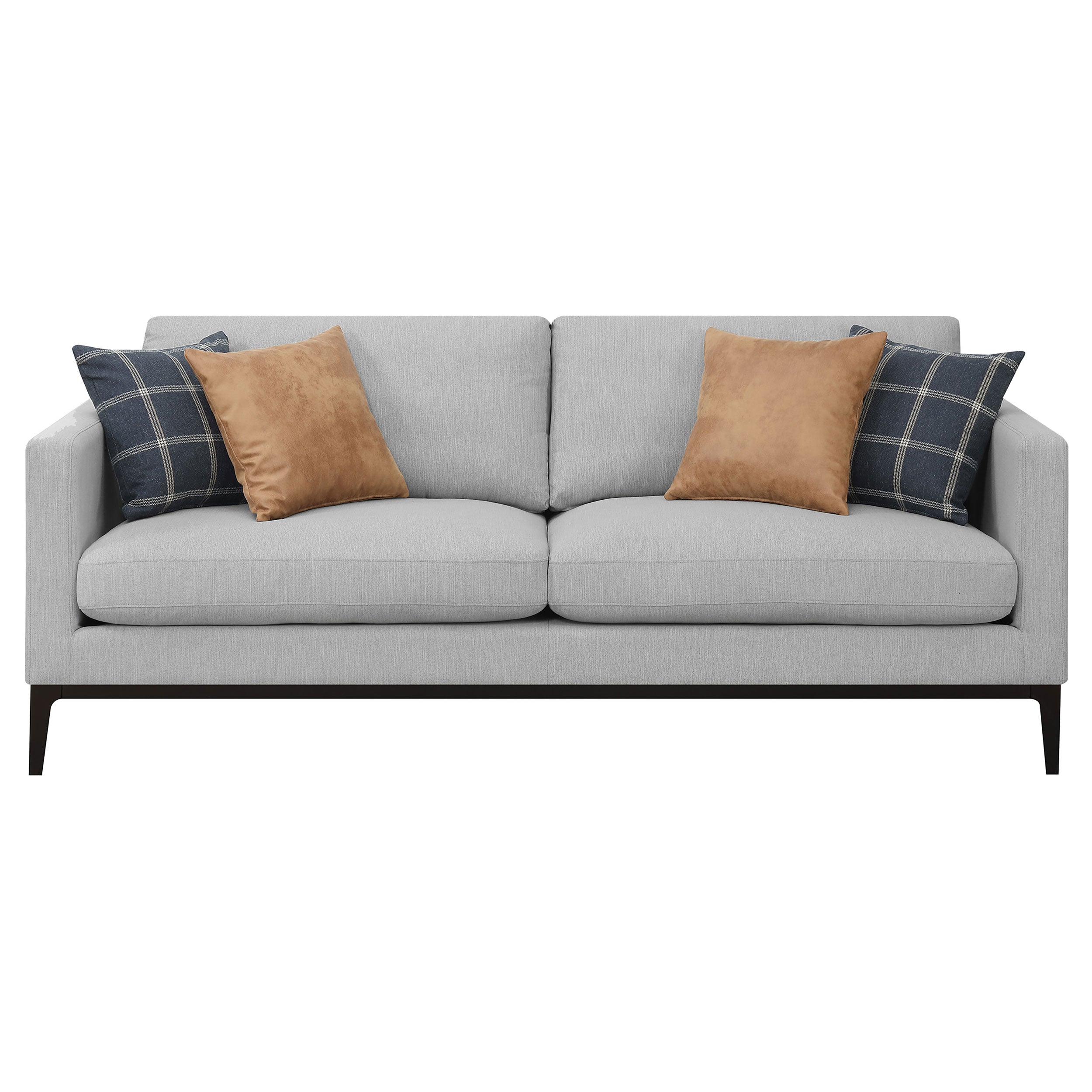 Apperson  Upholstered Track Arm Sofa Set Light Grey