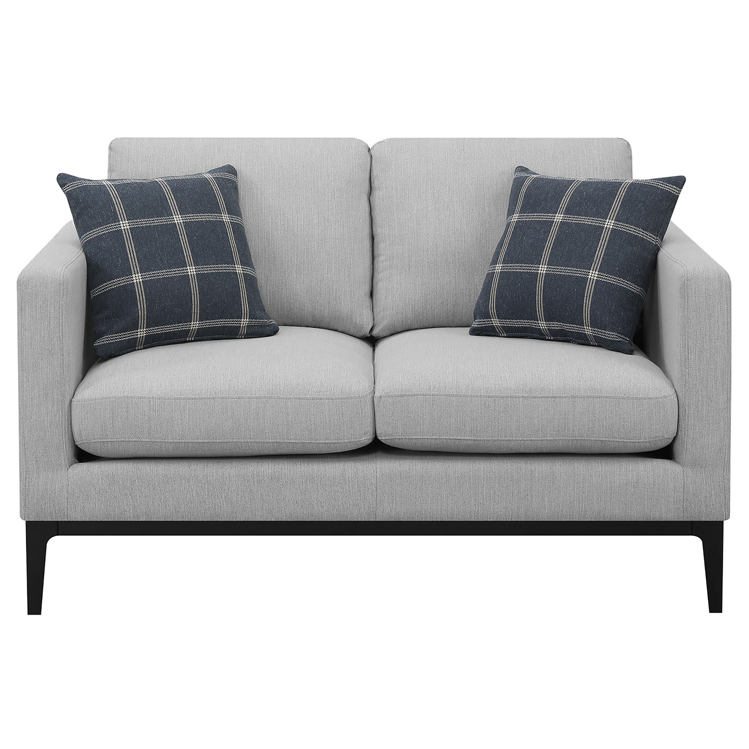 Apperson  Upholstered Track Arm Sofa Set Light Grey
