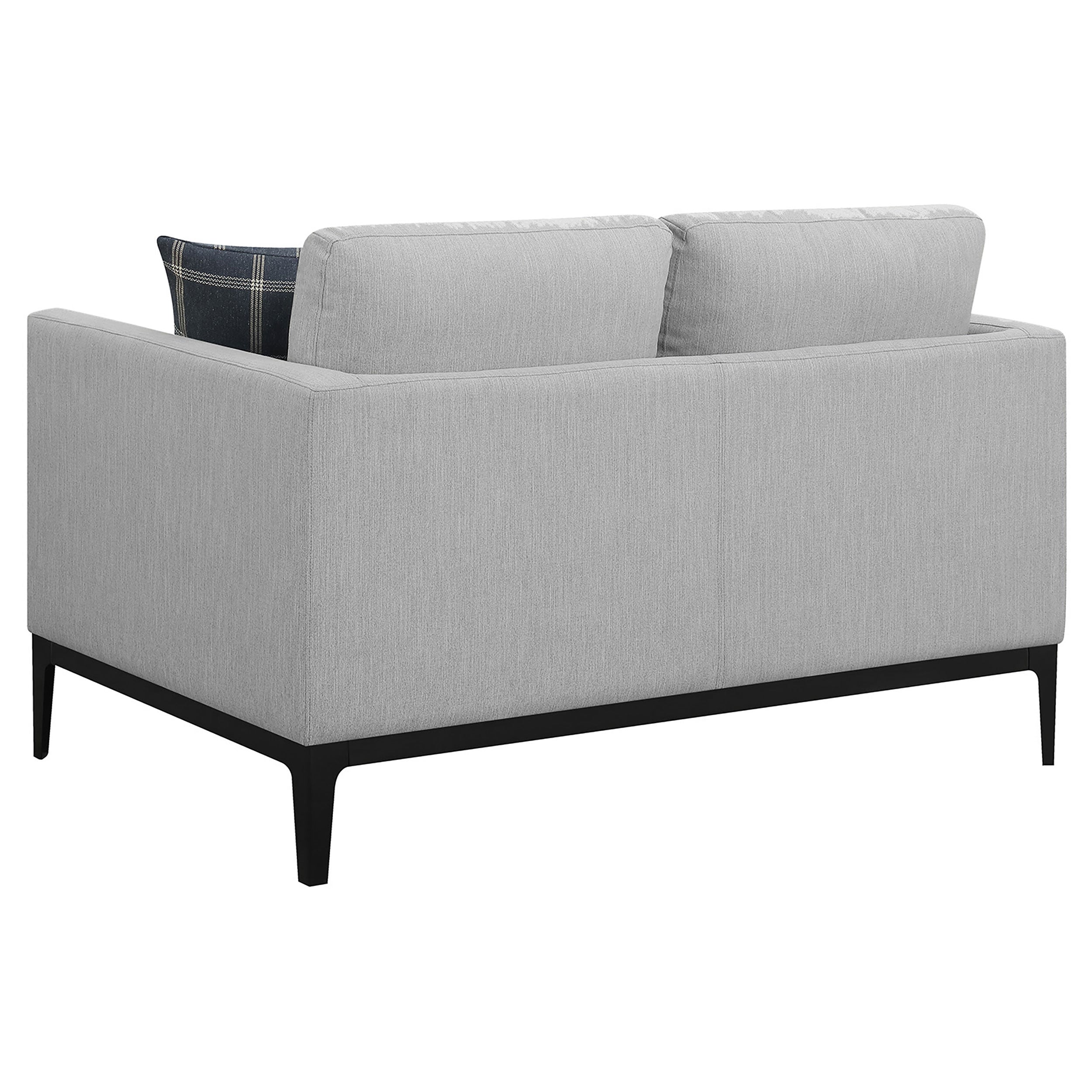 Apperson  Upholstered Track Arm Sofa Set Light Grey