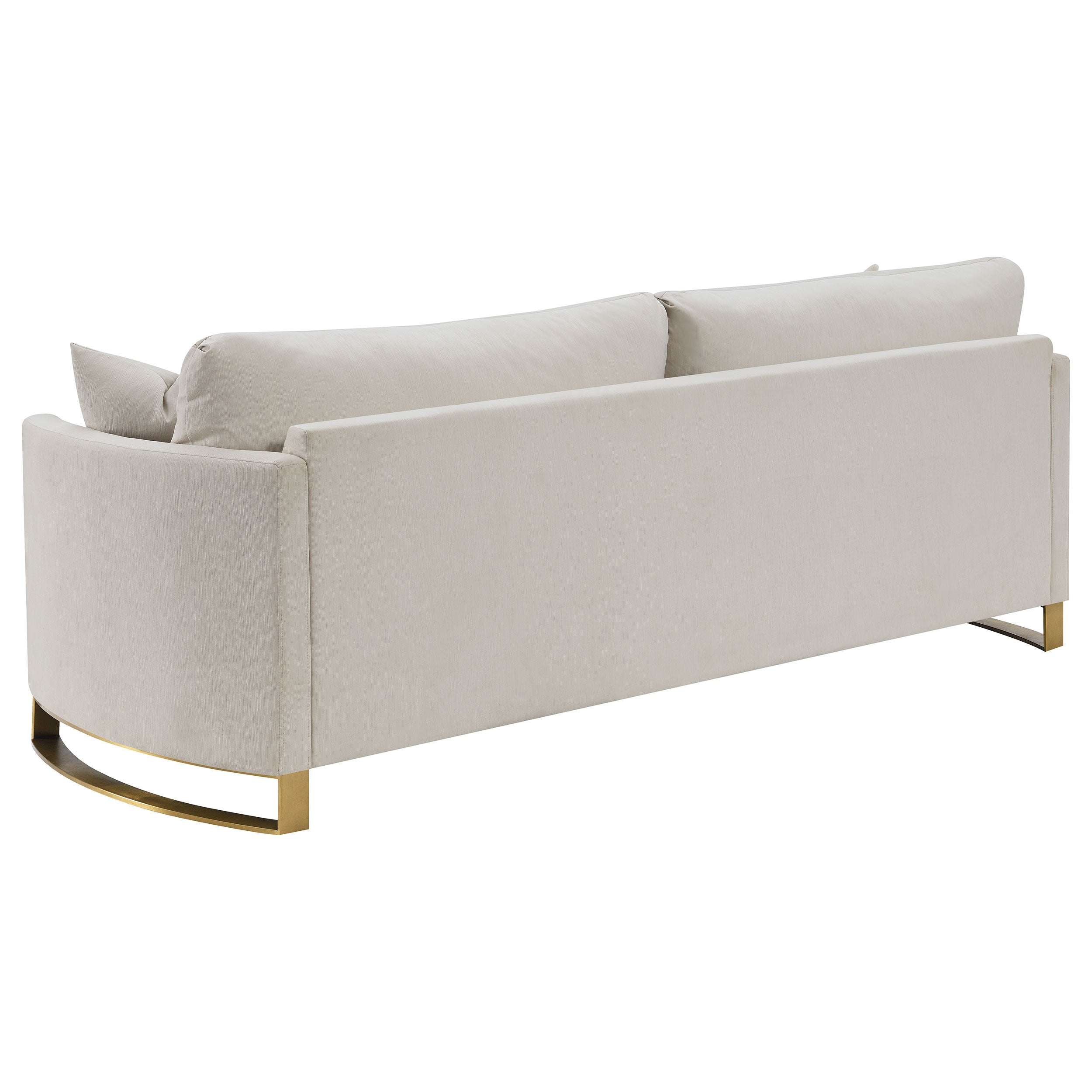 Corliss  Upholstered Arched Arm Sofa Set Beige