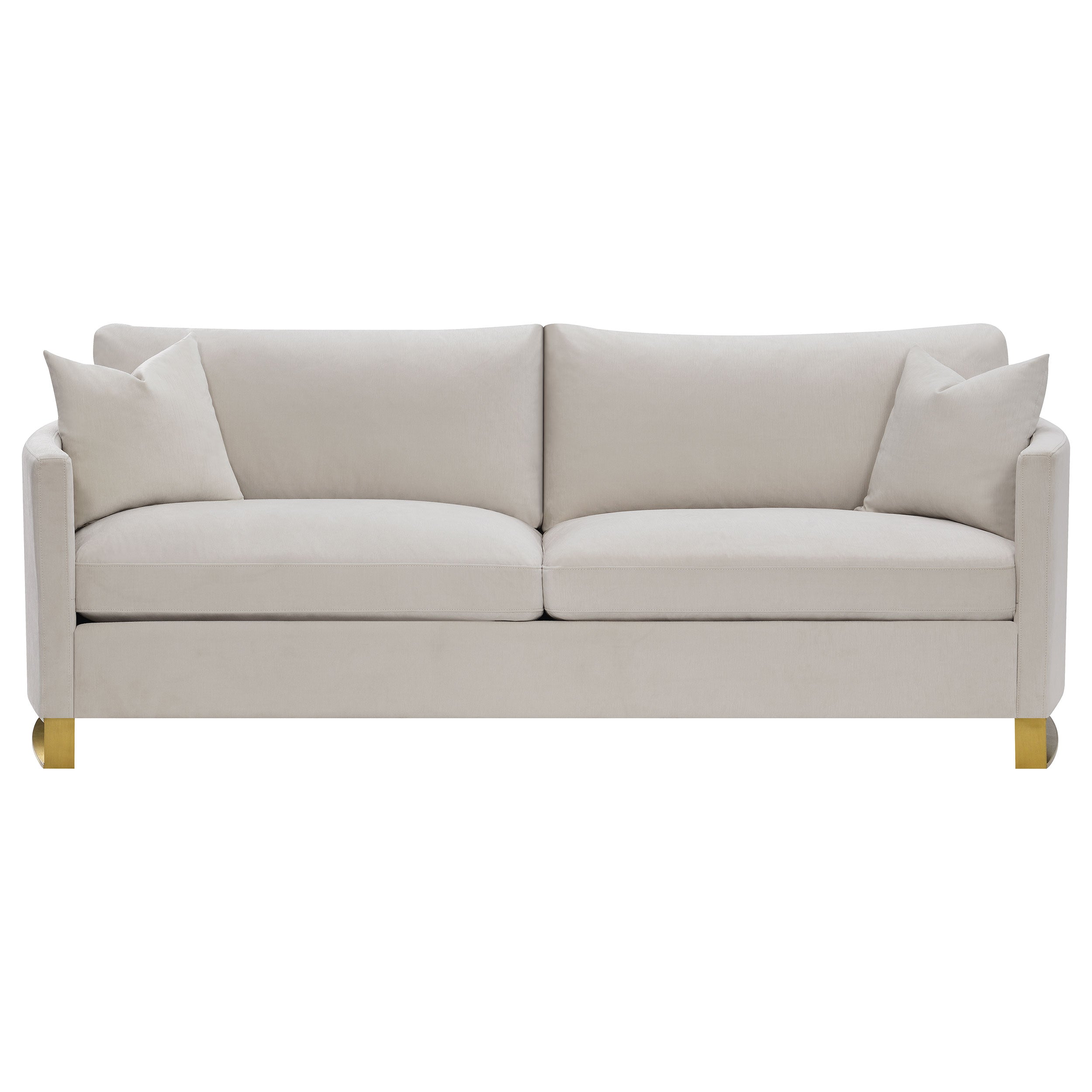 Corliss  Upholstered Arched Arm Sofa Set Beige