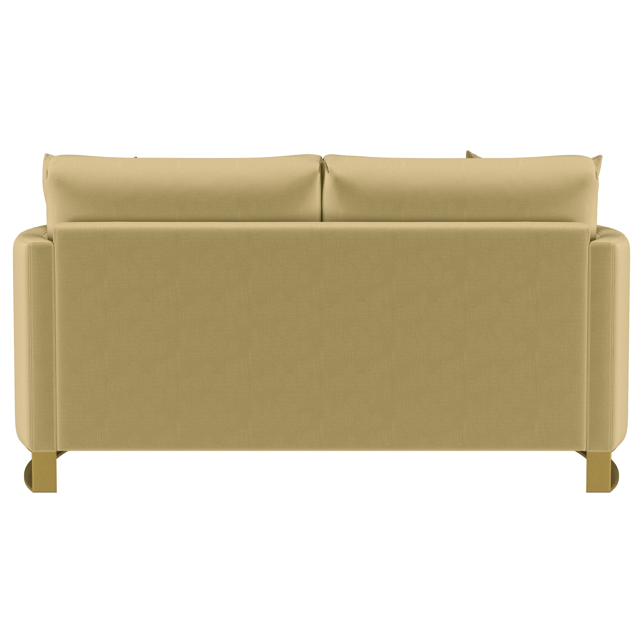 Corliss Upholstered Curved Track Arm Loveseat Camel