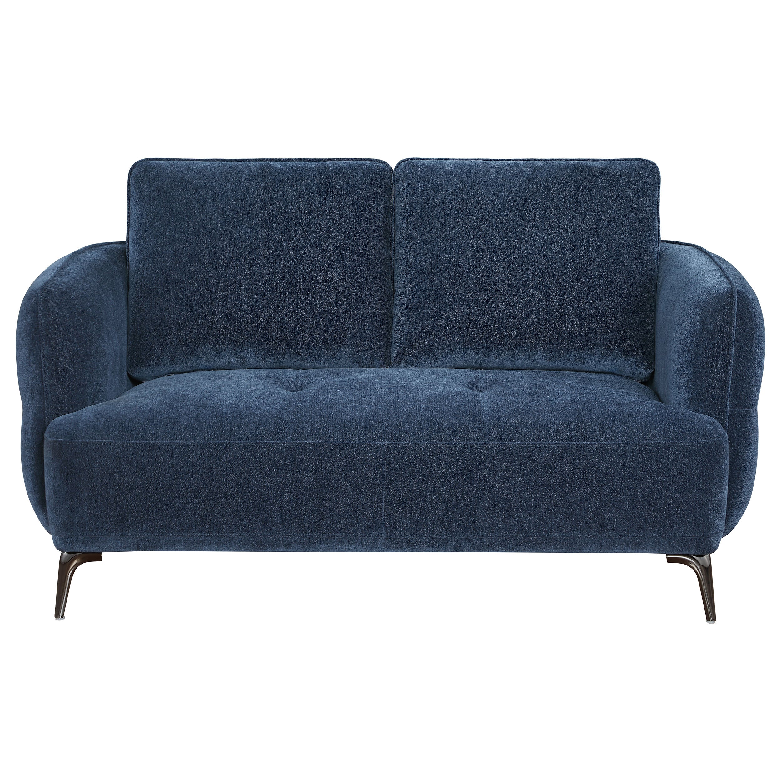 Lively  Chenille Upholstered Sofa Set Blue