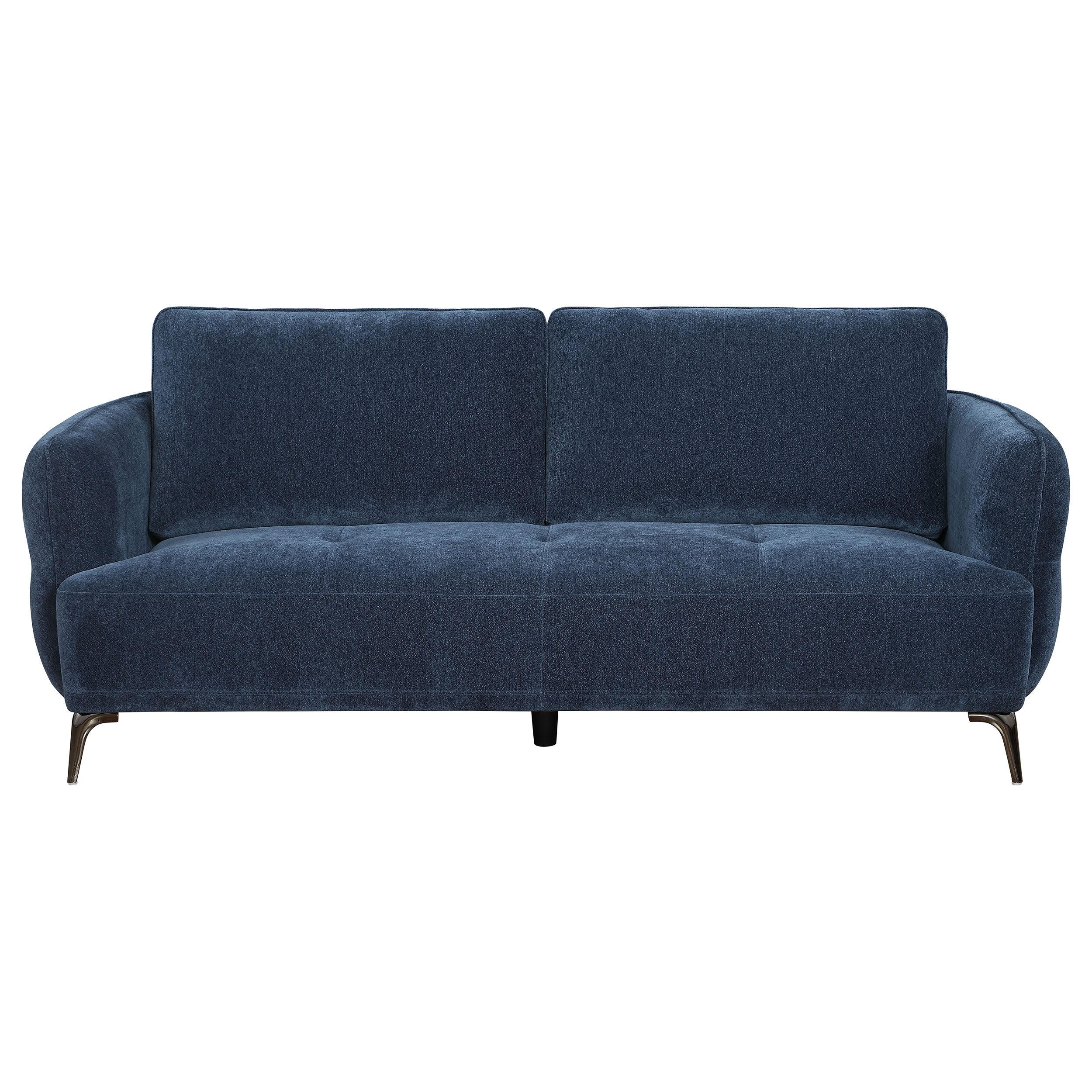 Lively  Chenille Upholstered Sofa Set Blue