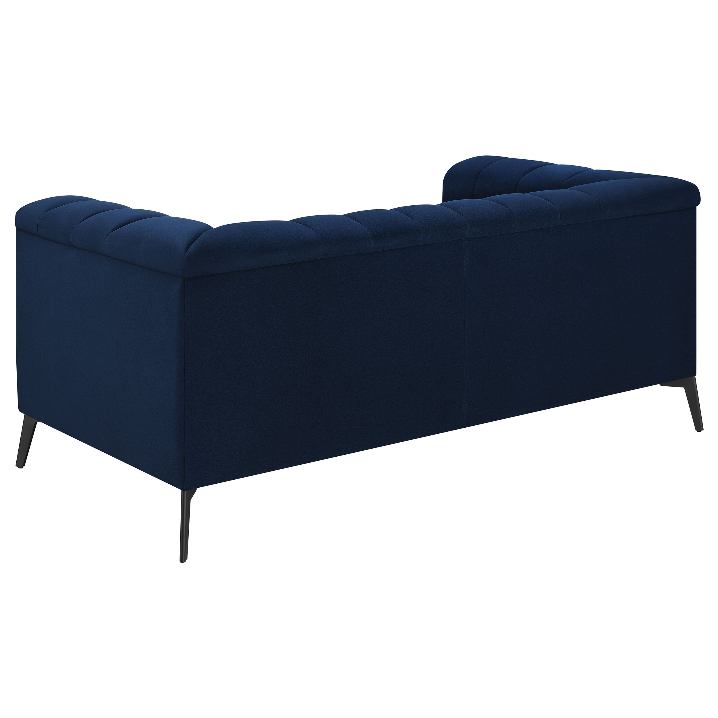 Chalet  Upholstered Tuxedo Arm Tufted Sofa Set Blue