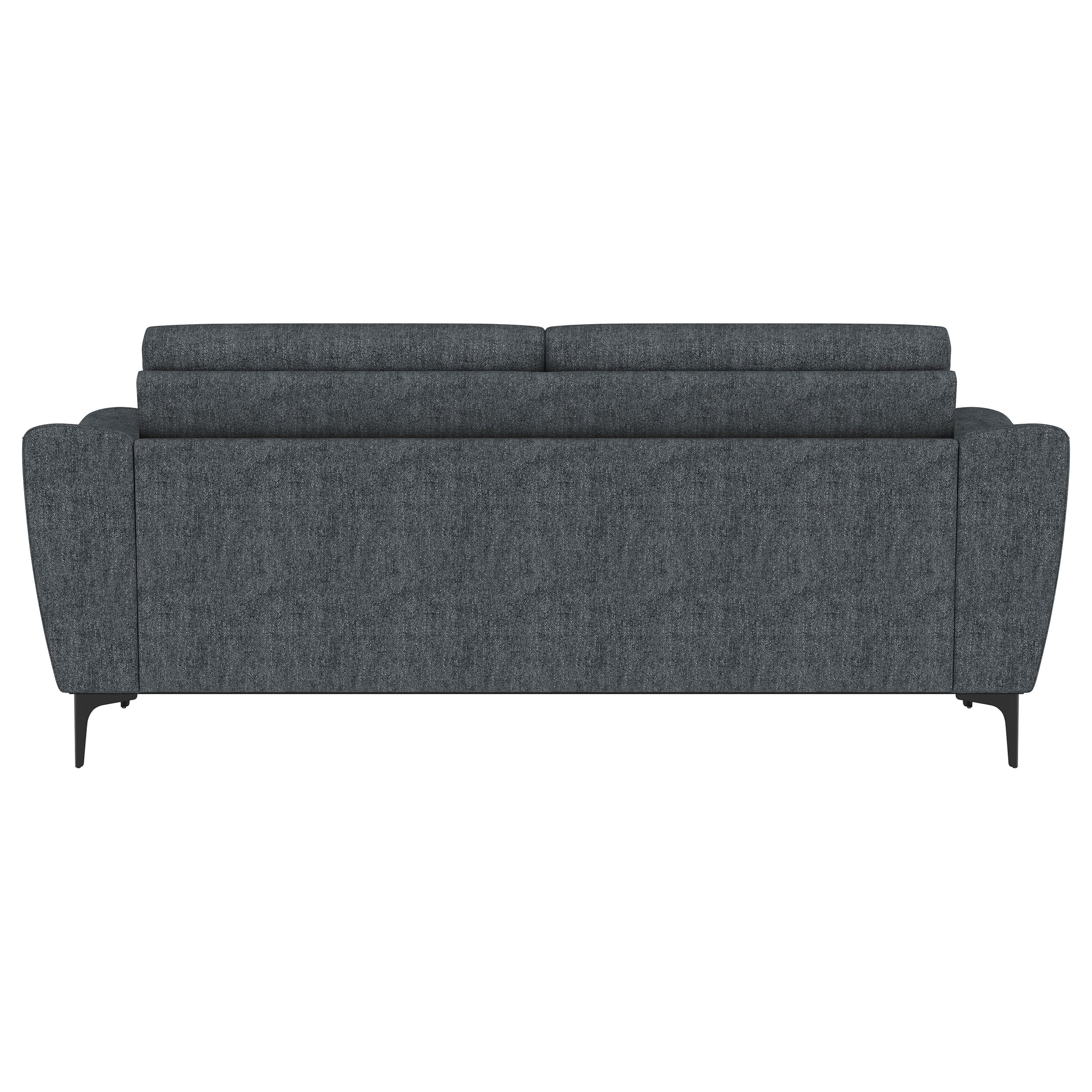 Nolan Upholstered Sloped Track Arm Sofa Charcoal