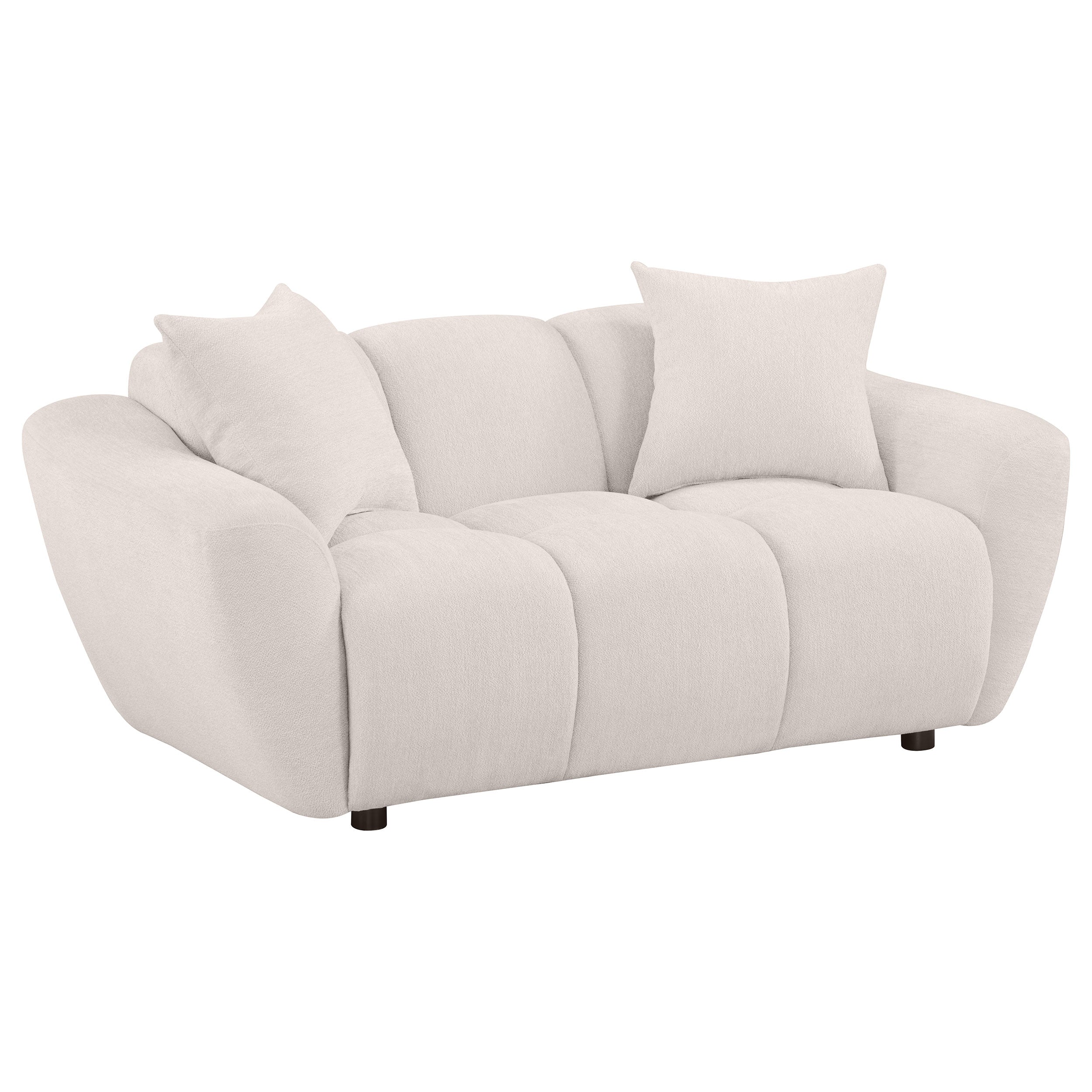 Destino Chenille Splayed Arm Sofa Set Greige