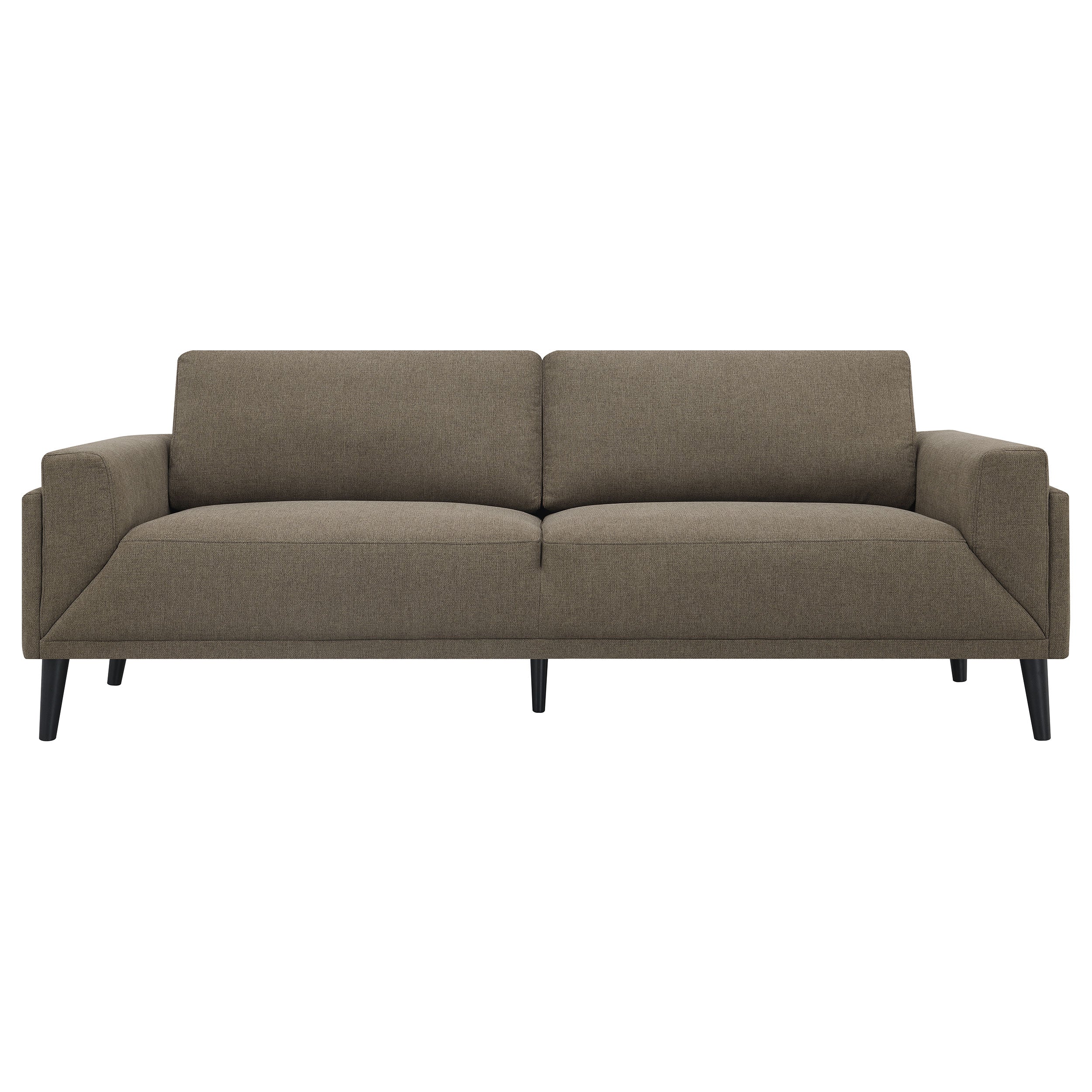 Rilynn  Upholstered Track Arm Sofa Set Brown