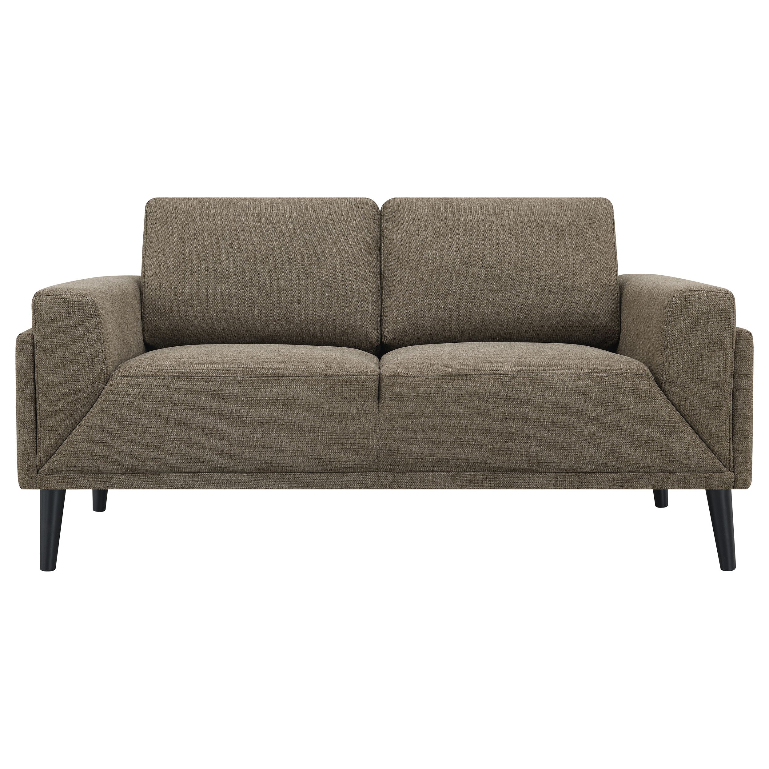 Rilynn  Upholstered Track Arm Sofa Set Brown