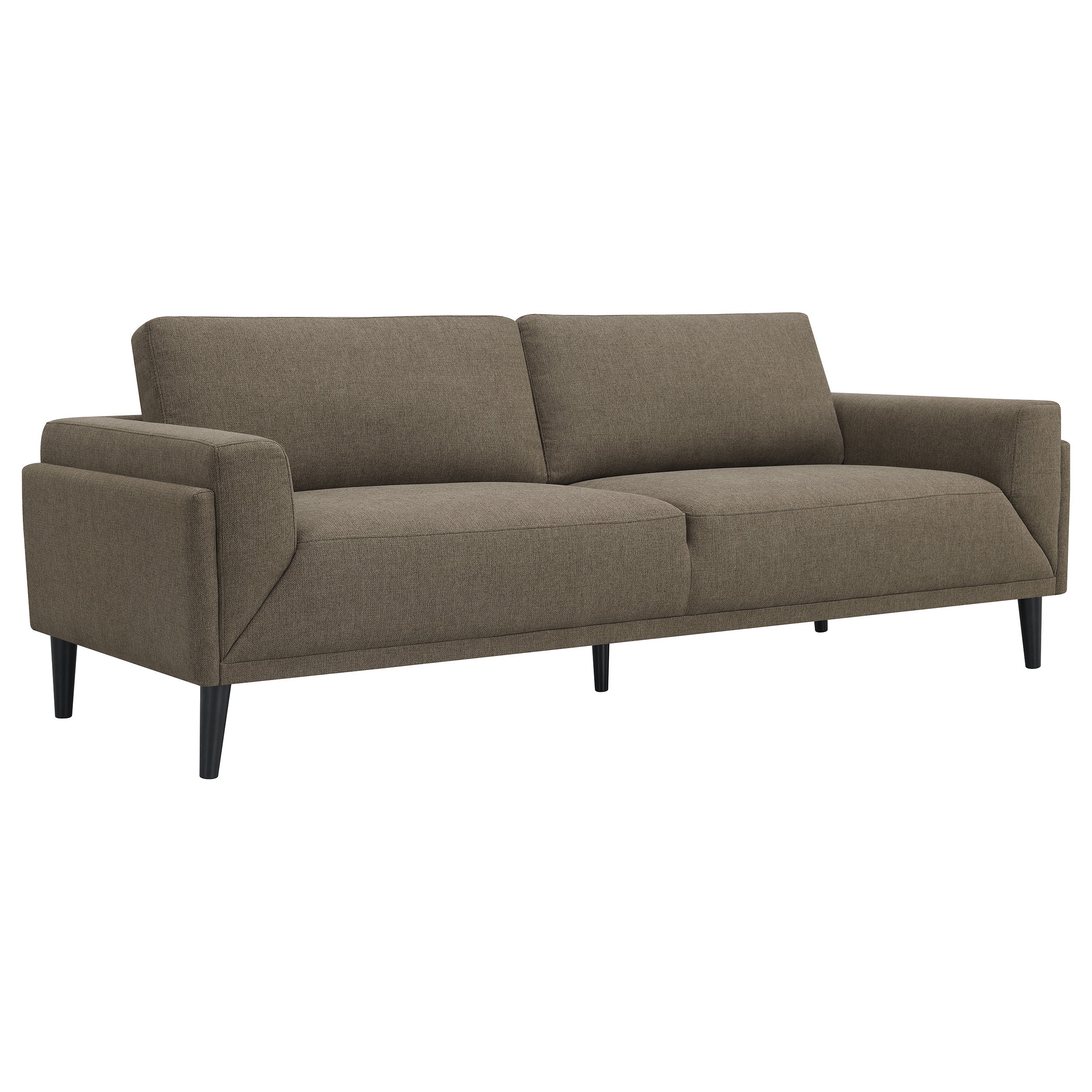 Rilynn  Upholstered Track Arm Sofa Set Brown