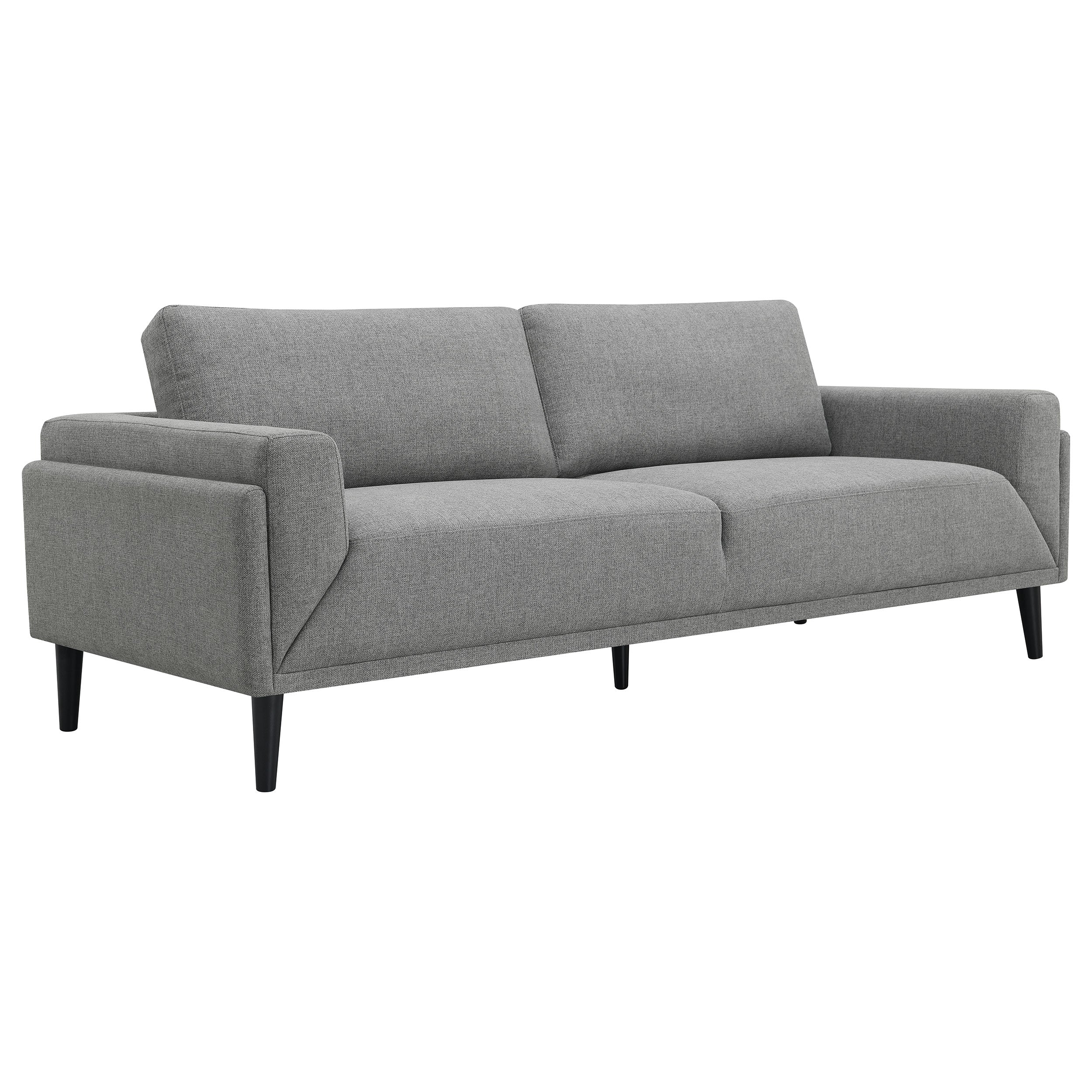 Rilynn  Upholstered Track Arm Sofa Set Brown
