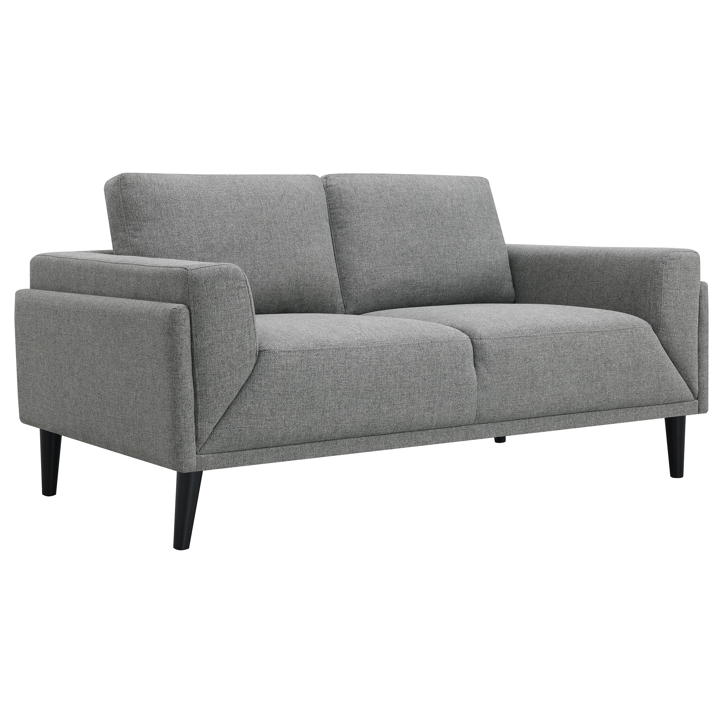 Rilynn  Upholstered Track Arm Sofa Set Brown