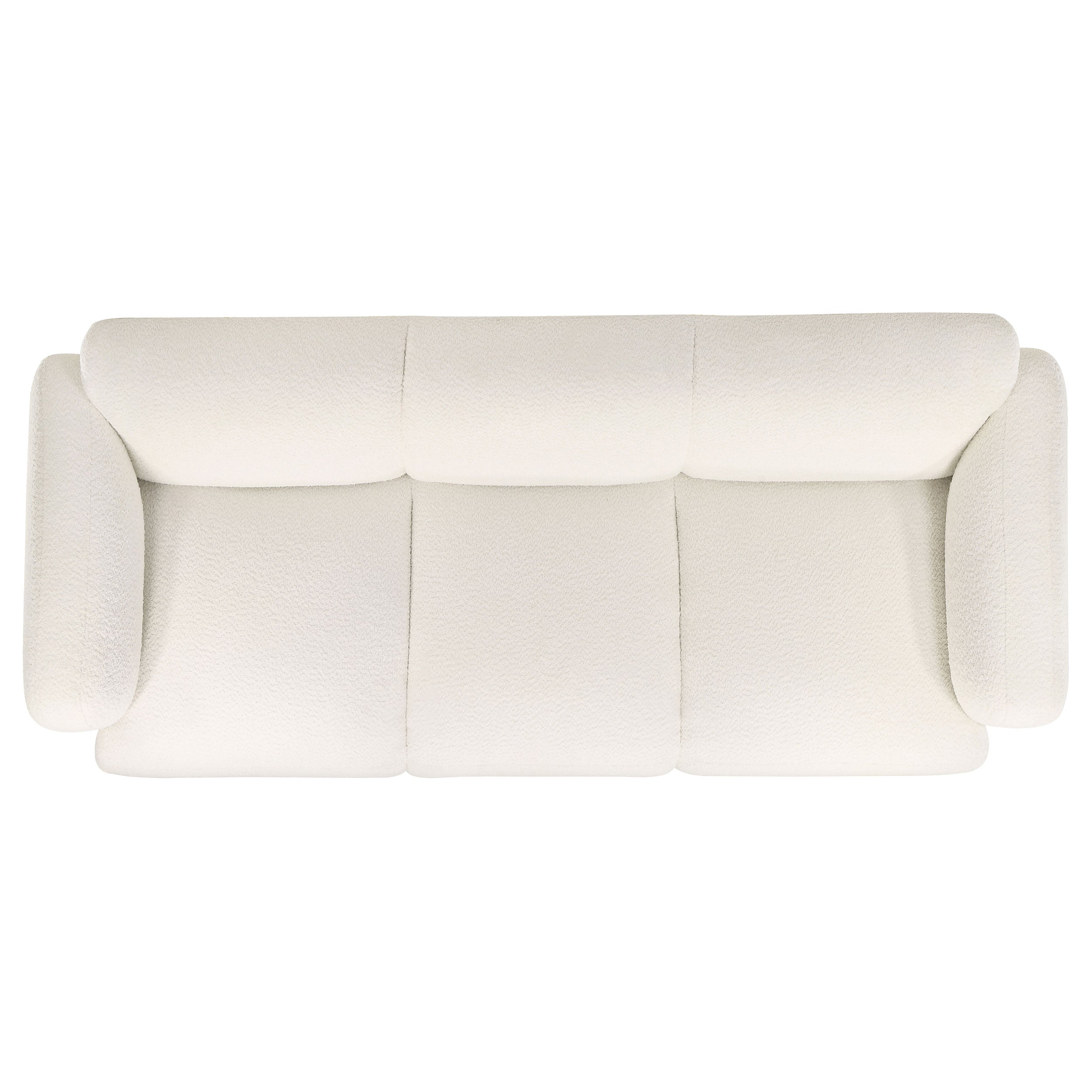 Dorset Upholstered Round Track Arm Sofa Set White