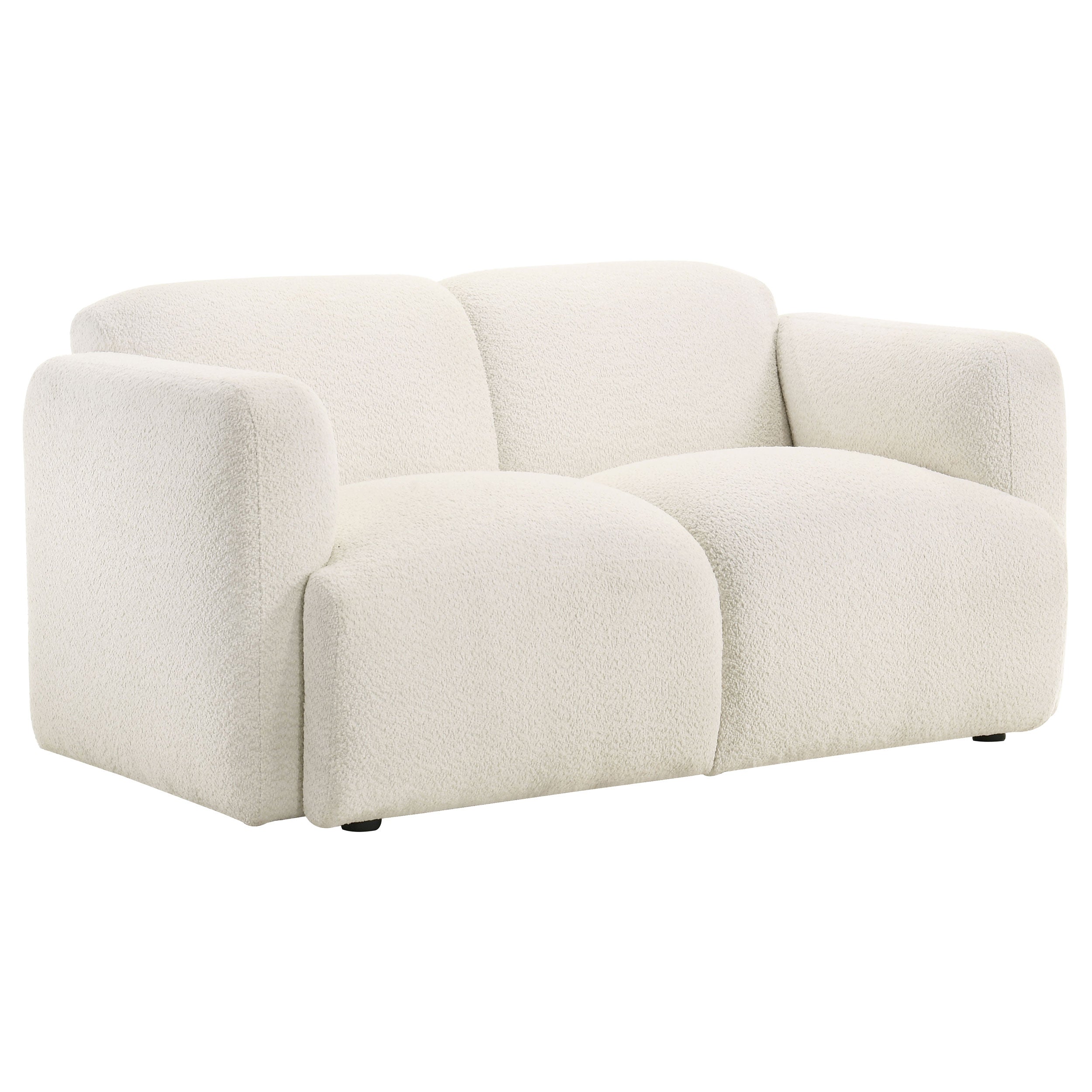 Dorset Upholstered Round Track Arm Sofa Set White