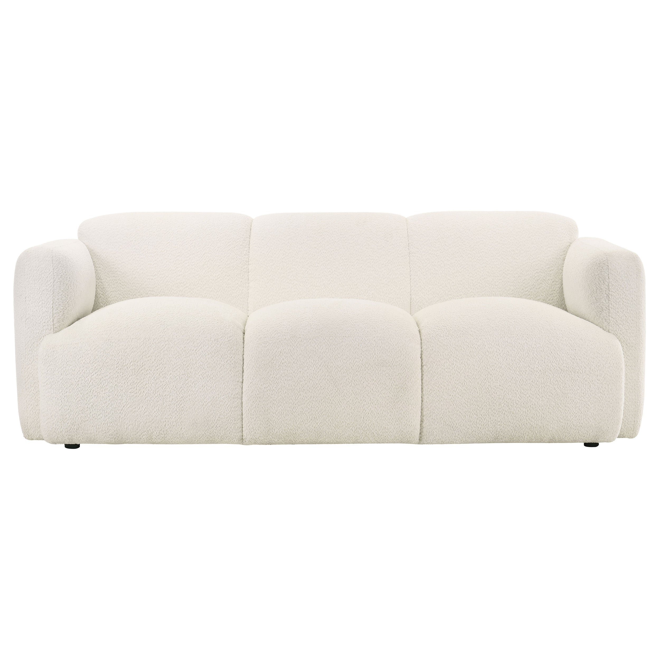 Dorset Upholstered Round Track Arm Sofa Set White
