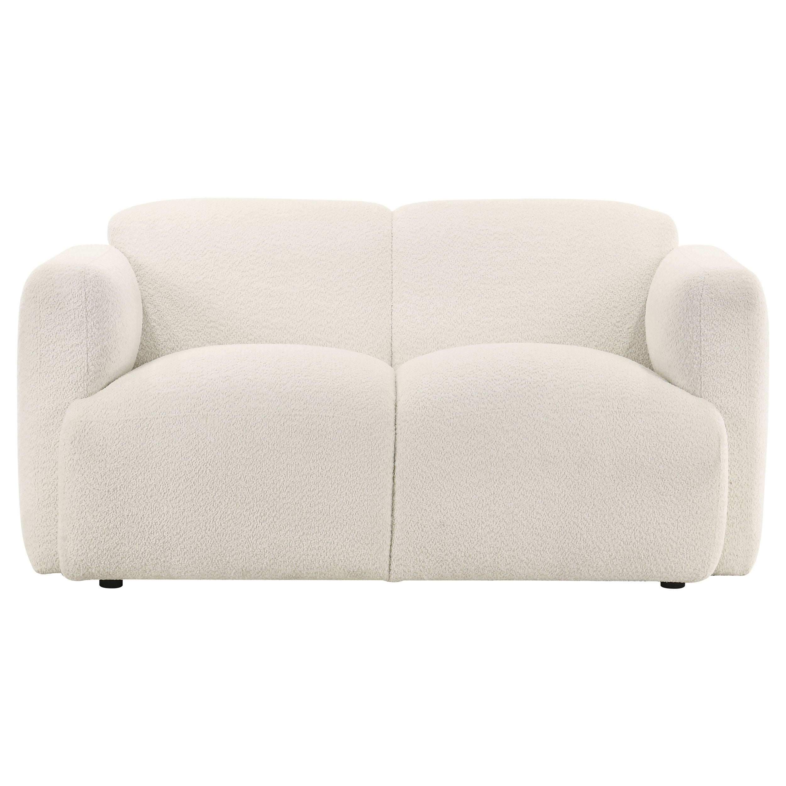Dorset Upholstered Round Track Arm Sofa Set White