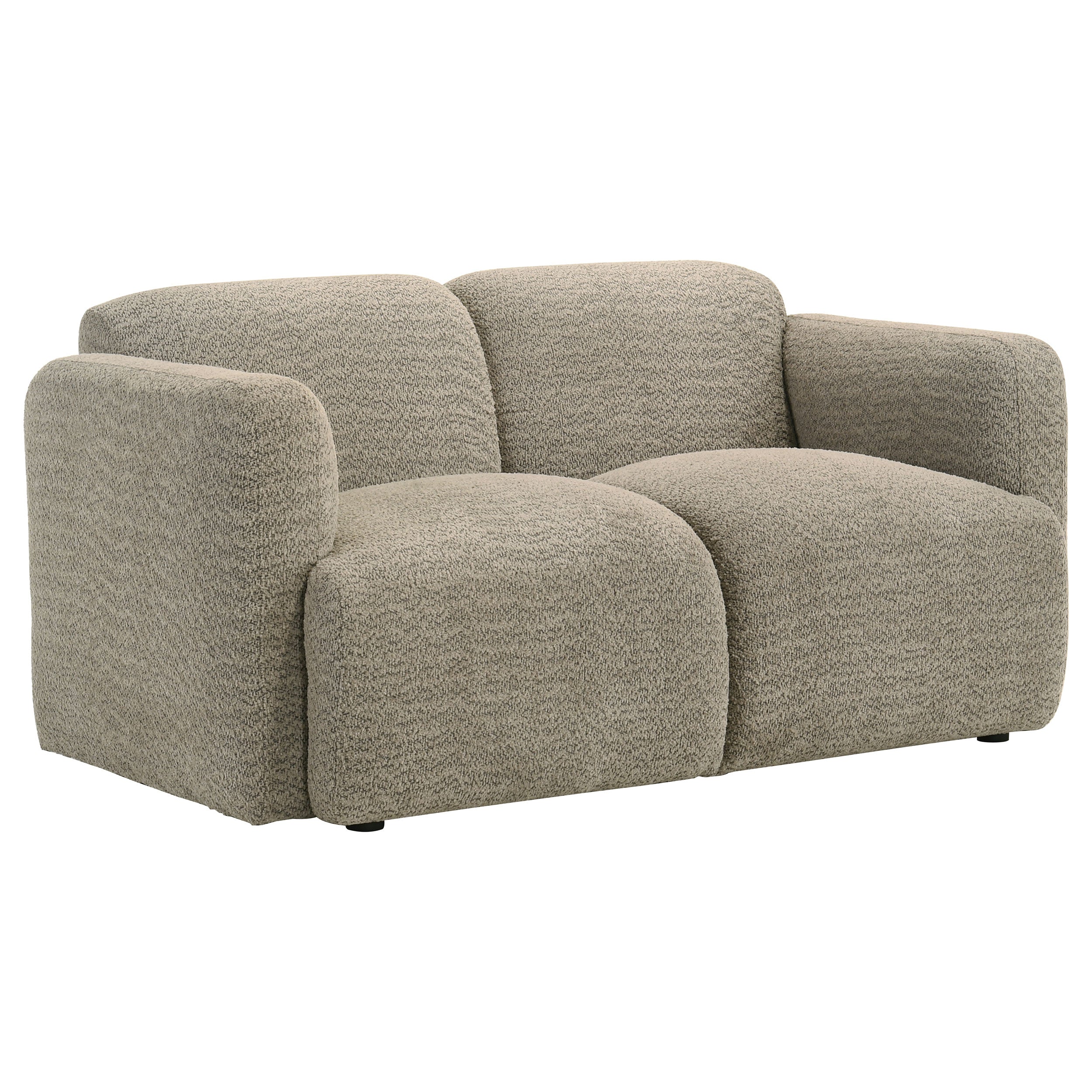 Dorset Upholstered Round Track Arm Sofa Set Brown