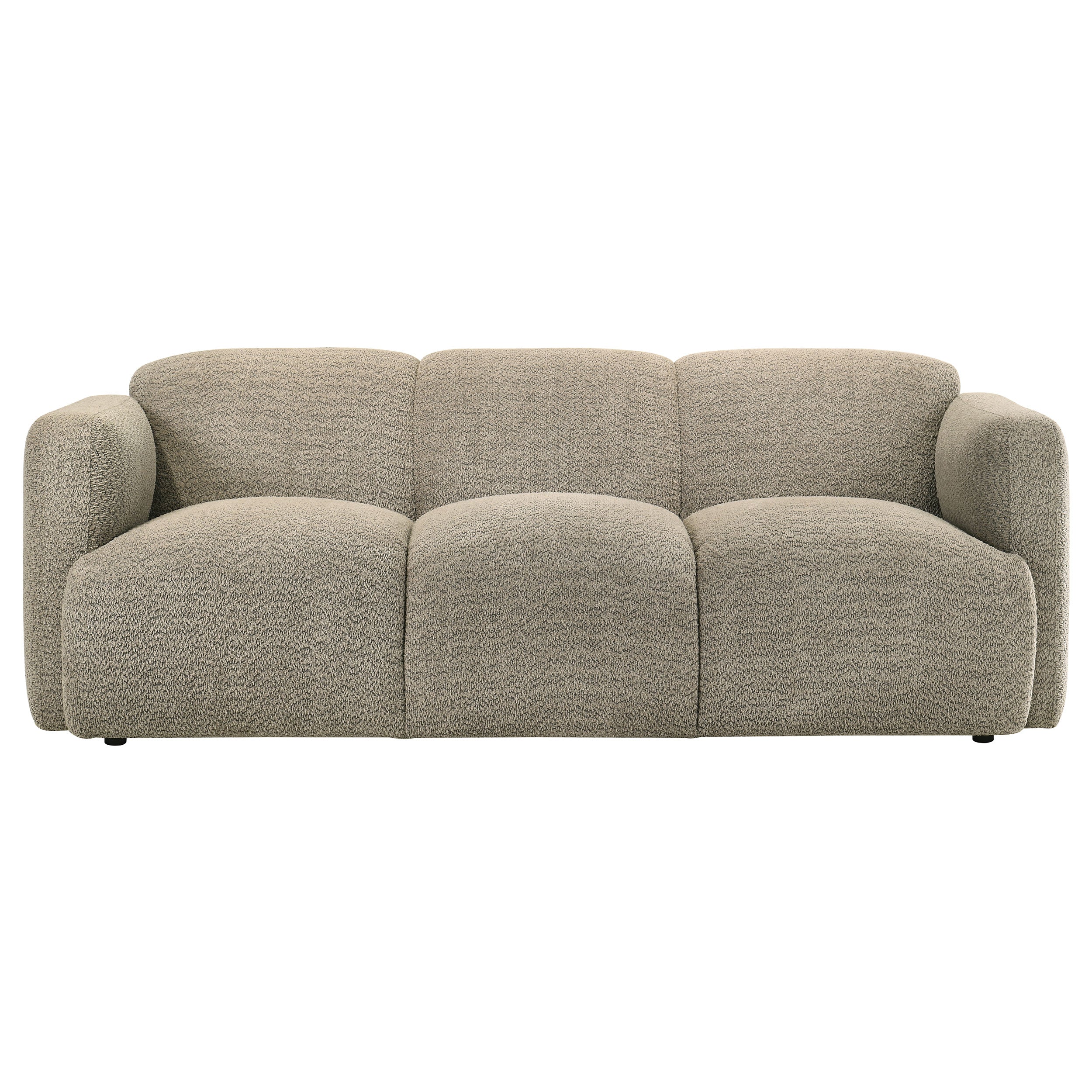 Dorset Upholstered Round Track Arm Sofa Set Brown