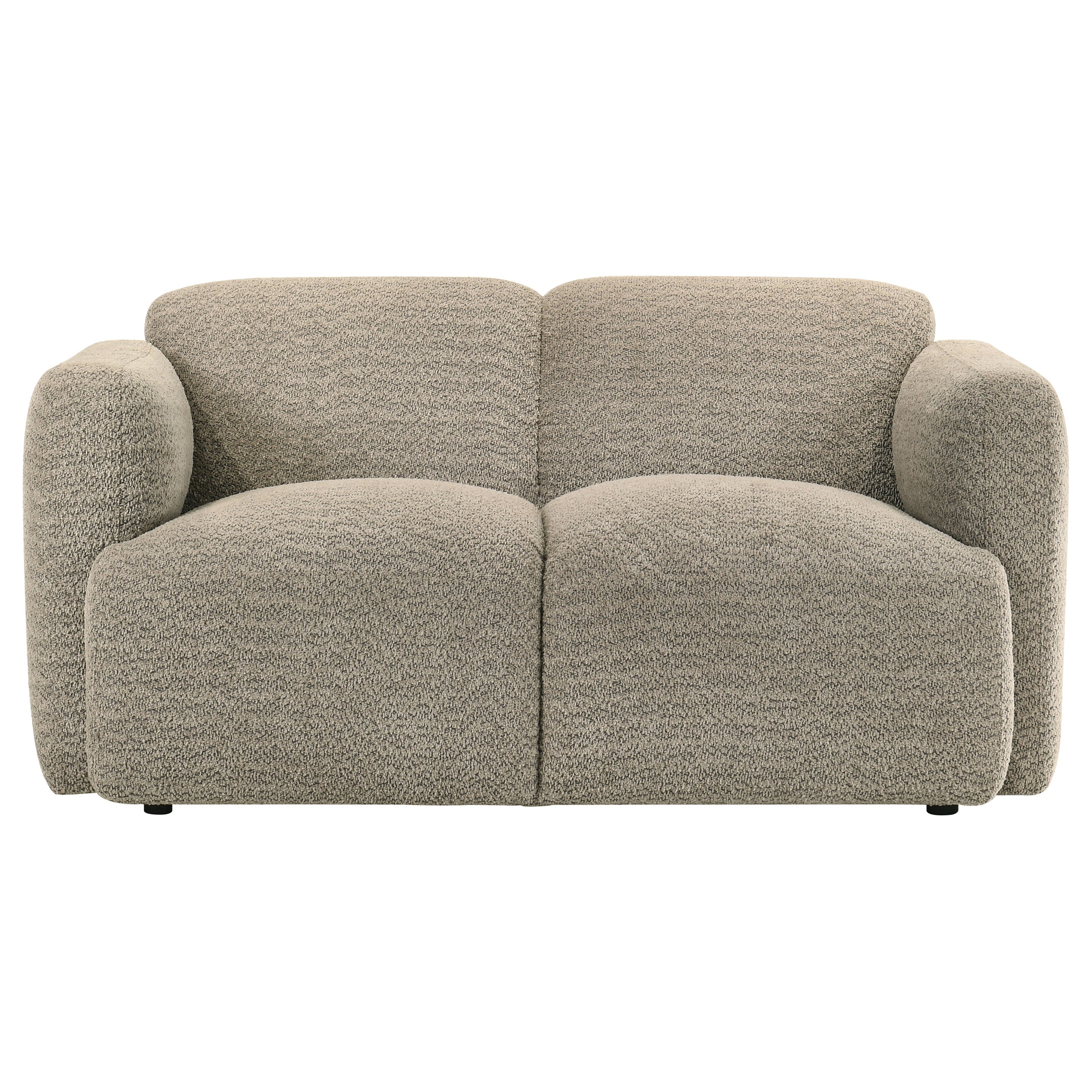 Dorset Upholstered Round Track Arm Sofa Set Brown