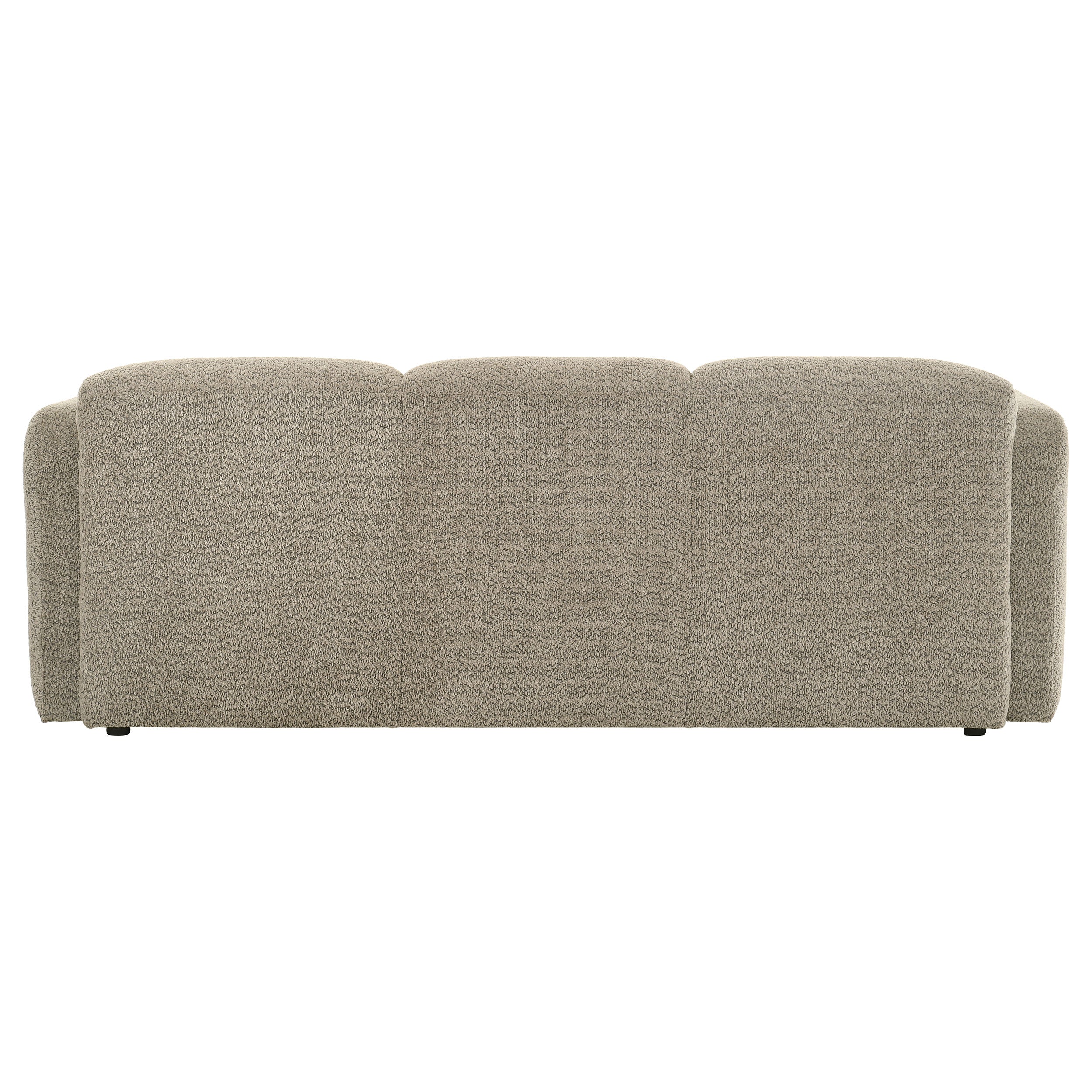 Dorset Fabric Upholstered Round Track Arm Sofa Brown