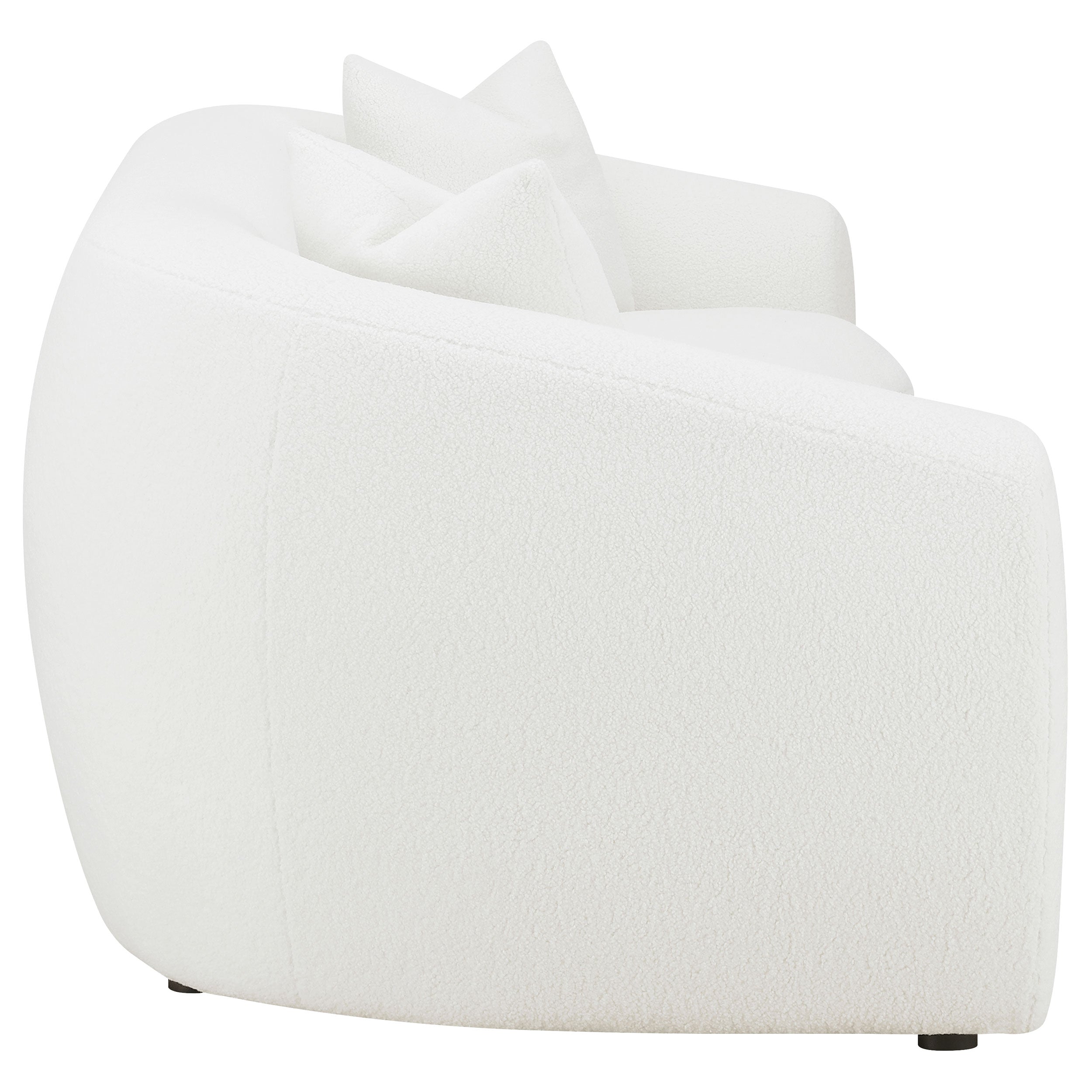 Isabella  Faux Sheepskin Upholstered Sofa Set Natural