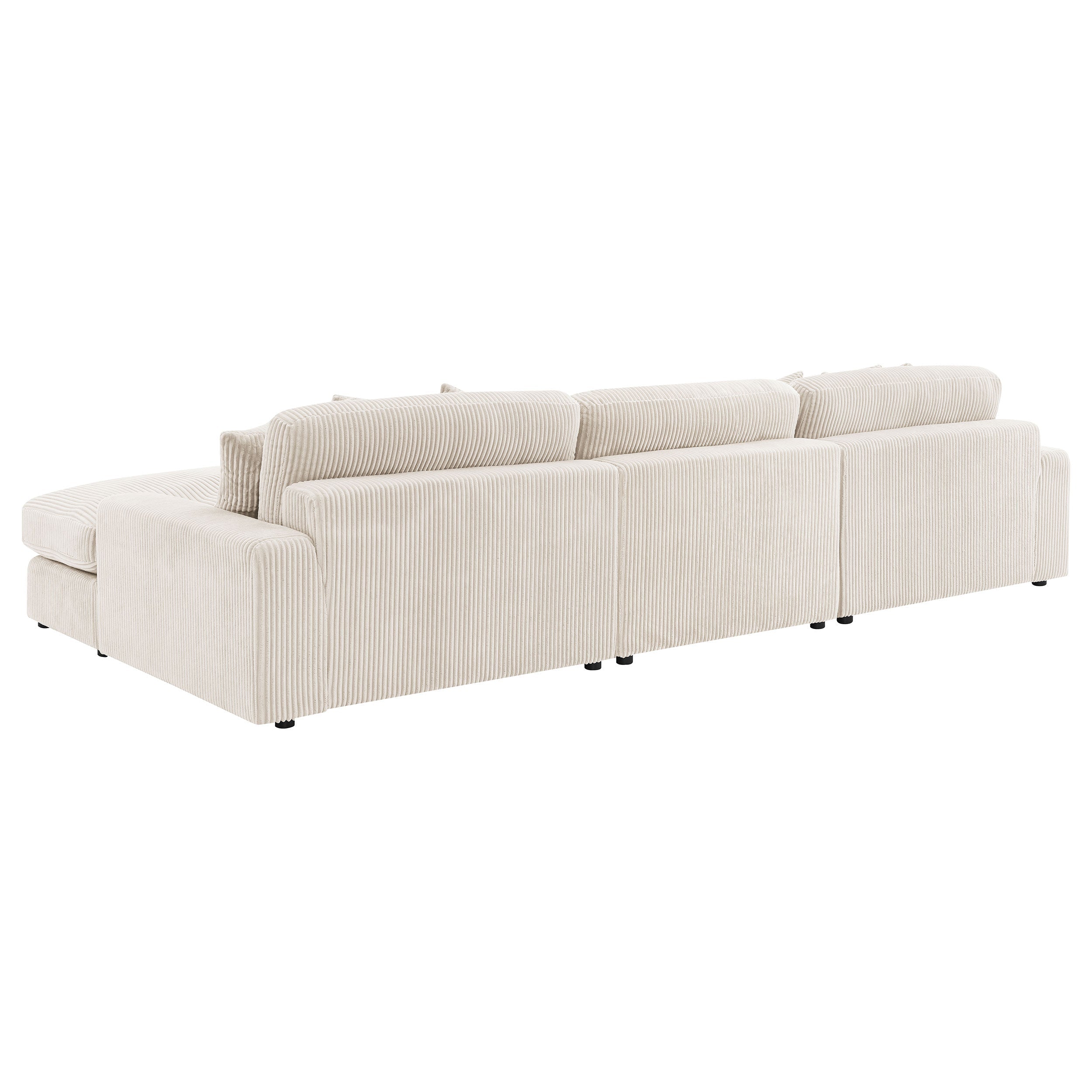 Blaine Upholstered Reversible Chaise Sectional Sofa Fog