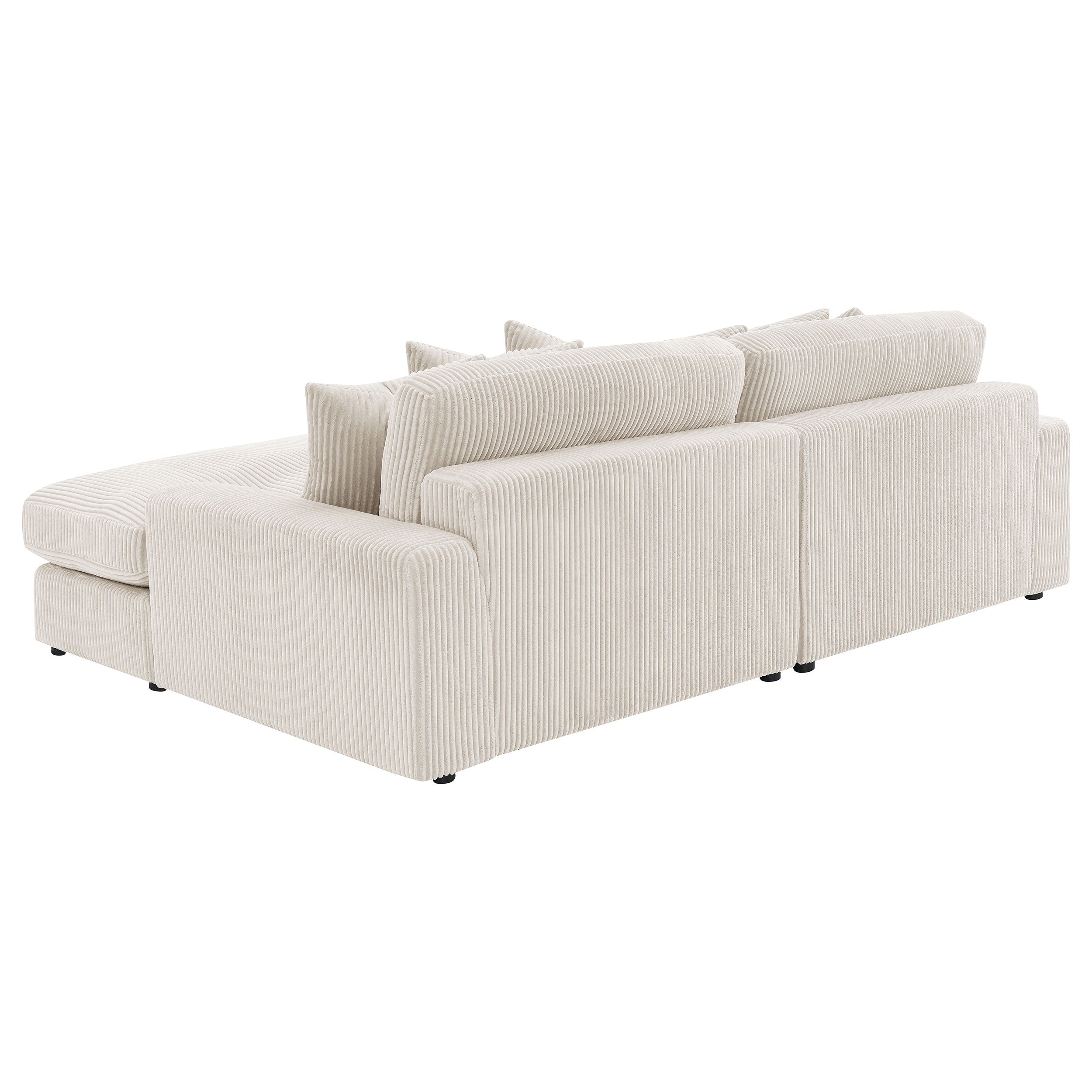 Blaine Upholstered Reversible Chaise Sectional Sofa Fog
