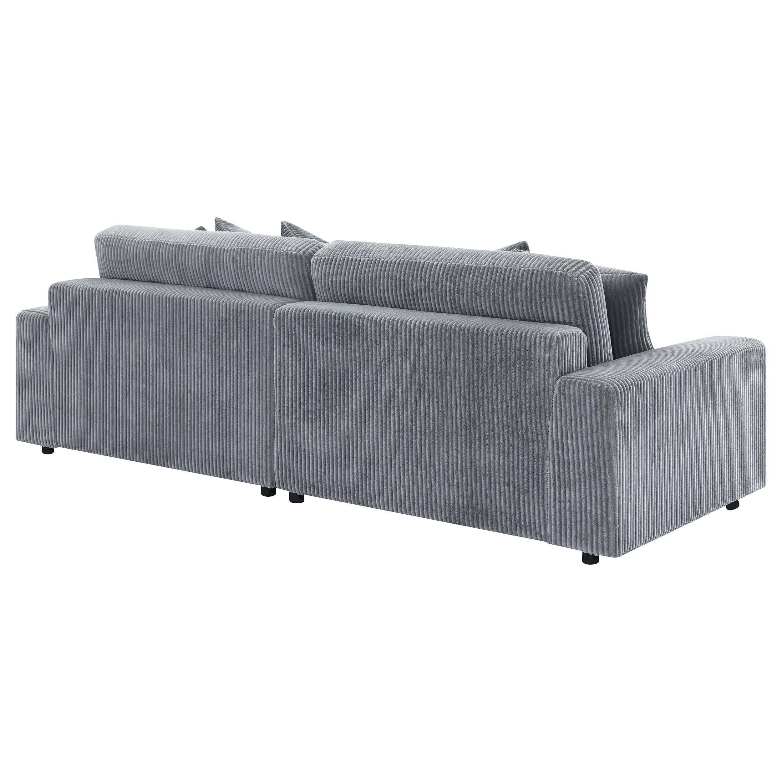 Blaine Upholstered Reversible Chaise Sectional Sofa Fog