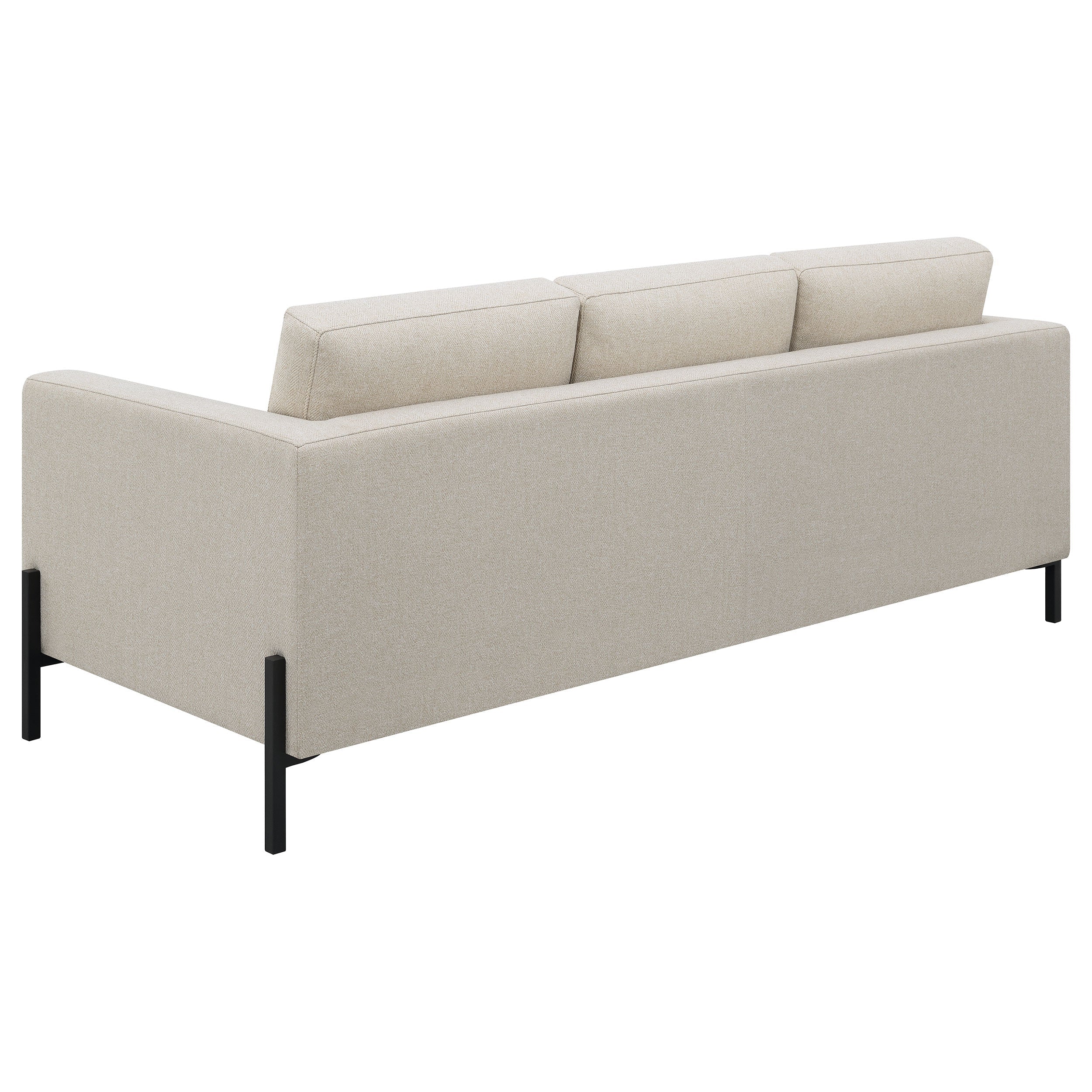 Tilly  Upholstered Track Arm Sofa Set Oatmeal