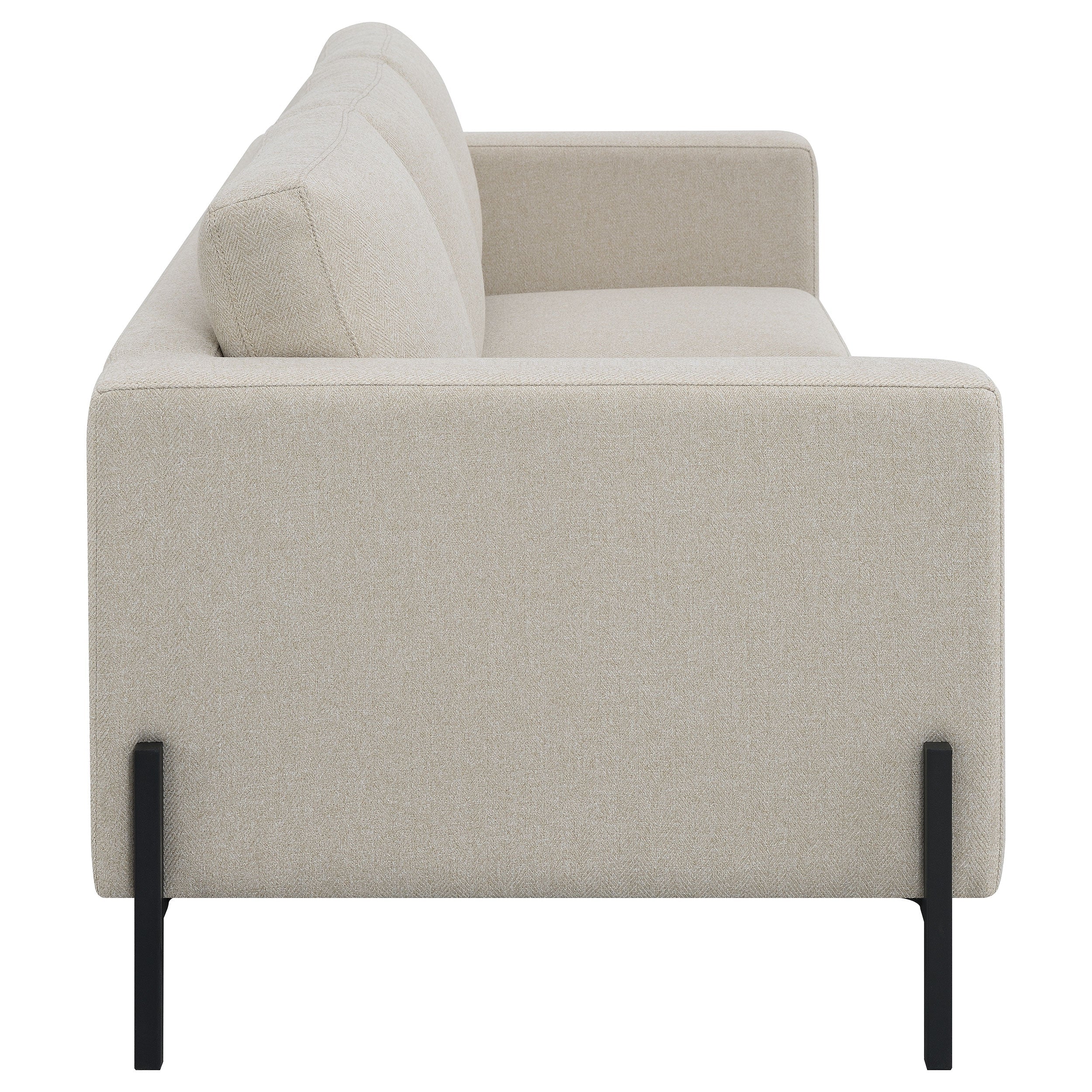 Tilly  Upholstered Track Arm Sofa Set Oatmeal