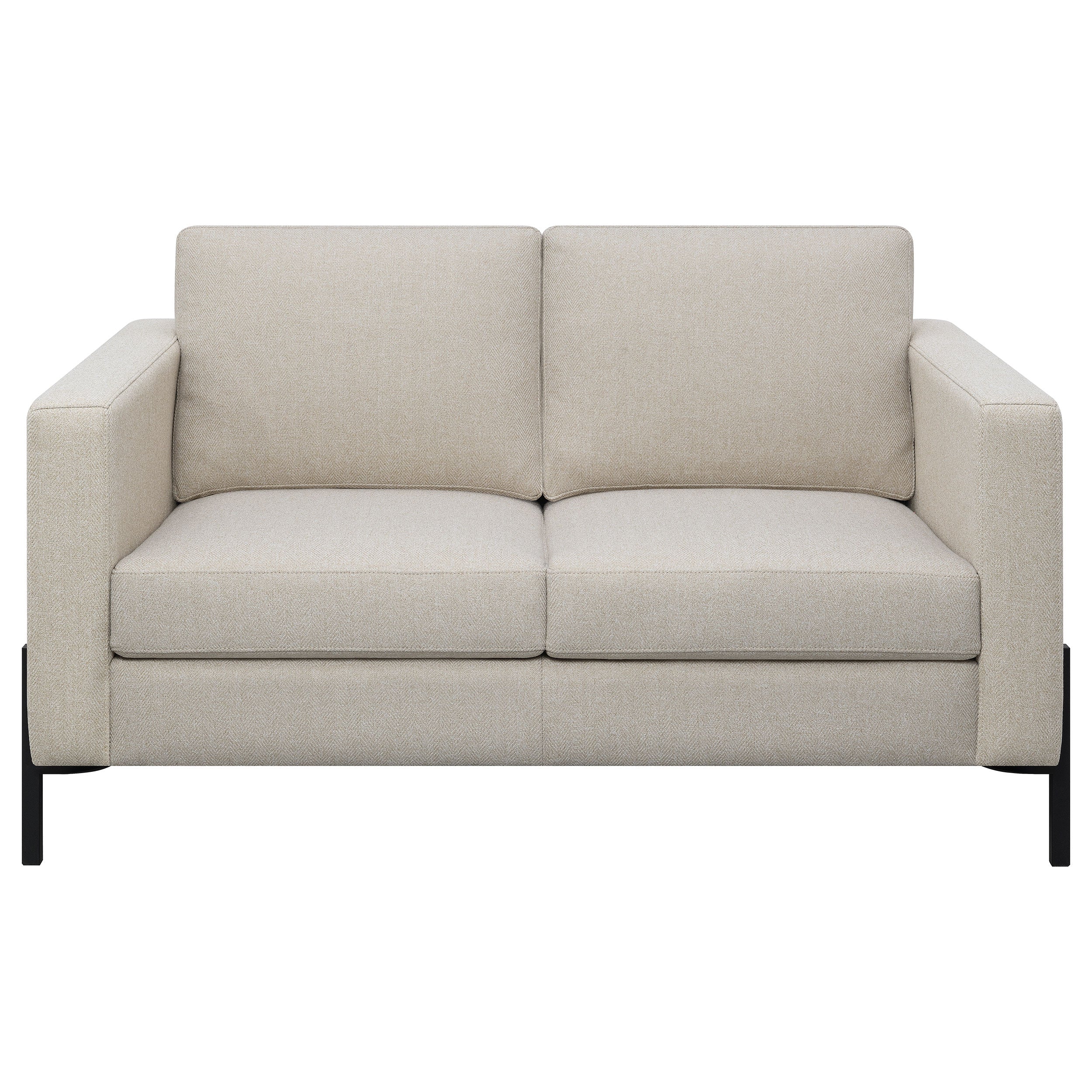 Tilly  Upholstered Track Arm Sofa Set Oatmeal