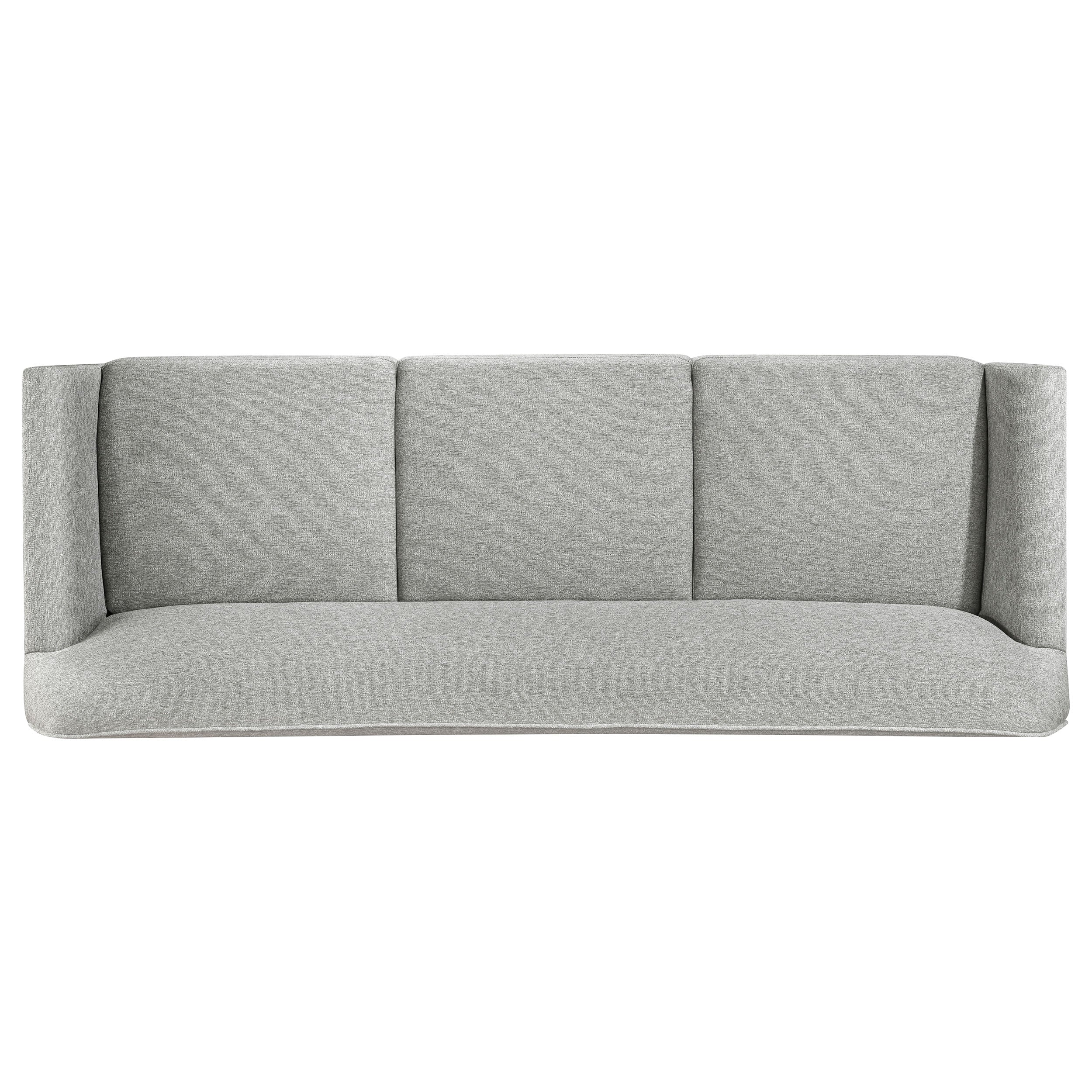 Vaughn Fabric Upholstered Flared Arm Sofa Set Grey