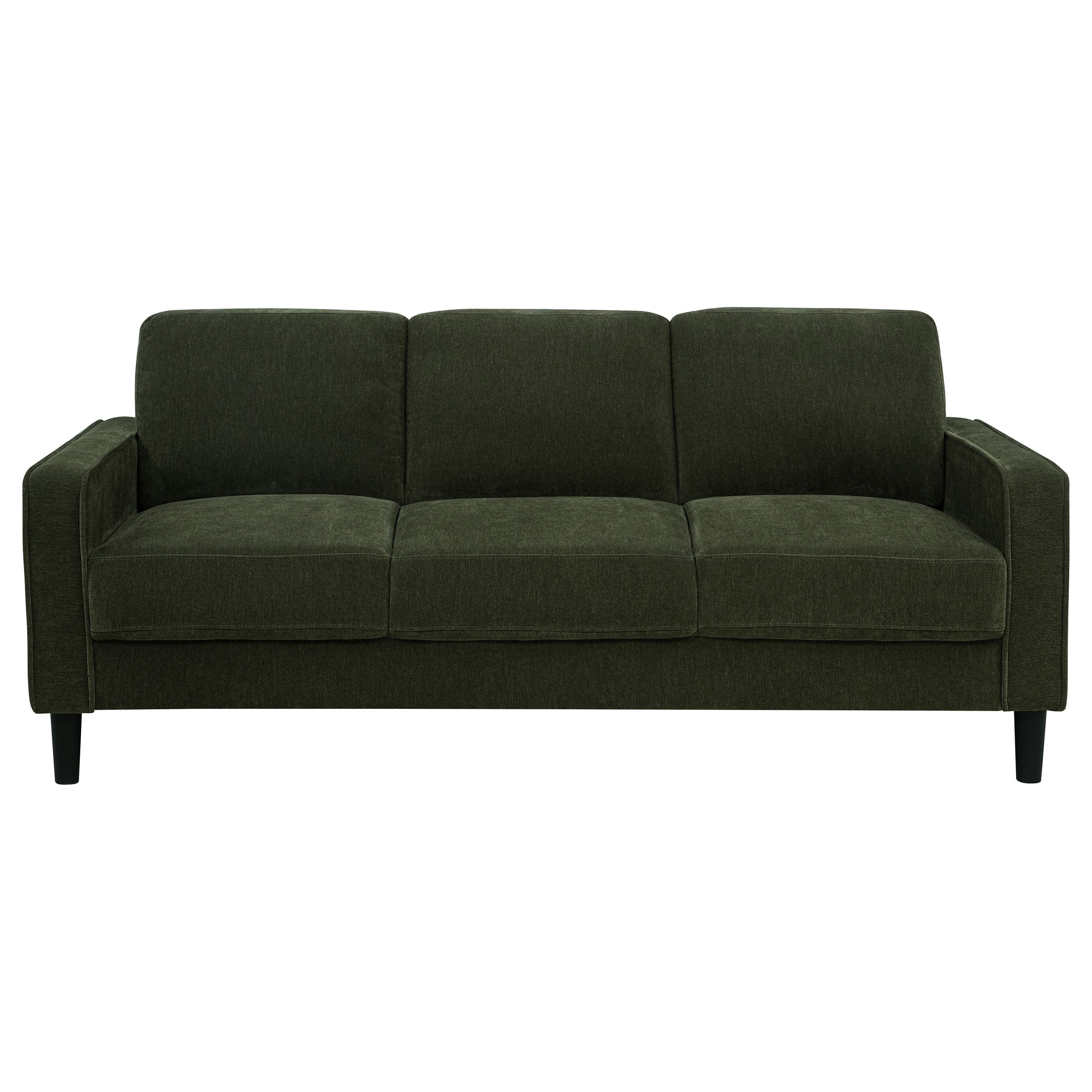 Ruth 77-inch Fabric Upholstered Track Arm Sofa Matcha Green