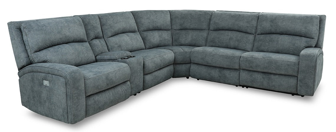 Dimples Pebble Modular Reclining Sectional Sofa with adjustable headrests (3 reclining seats)