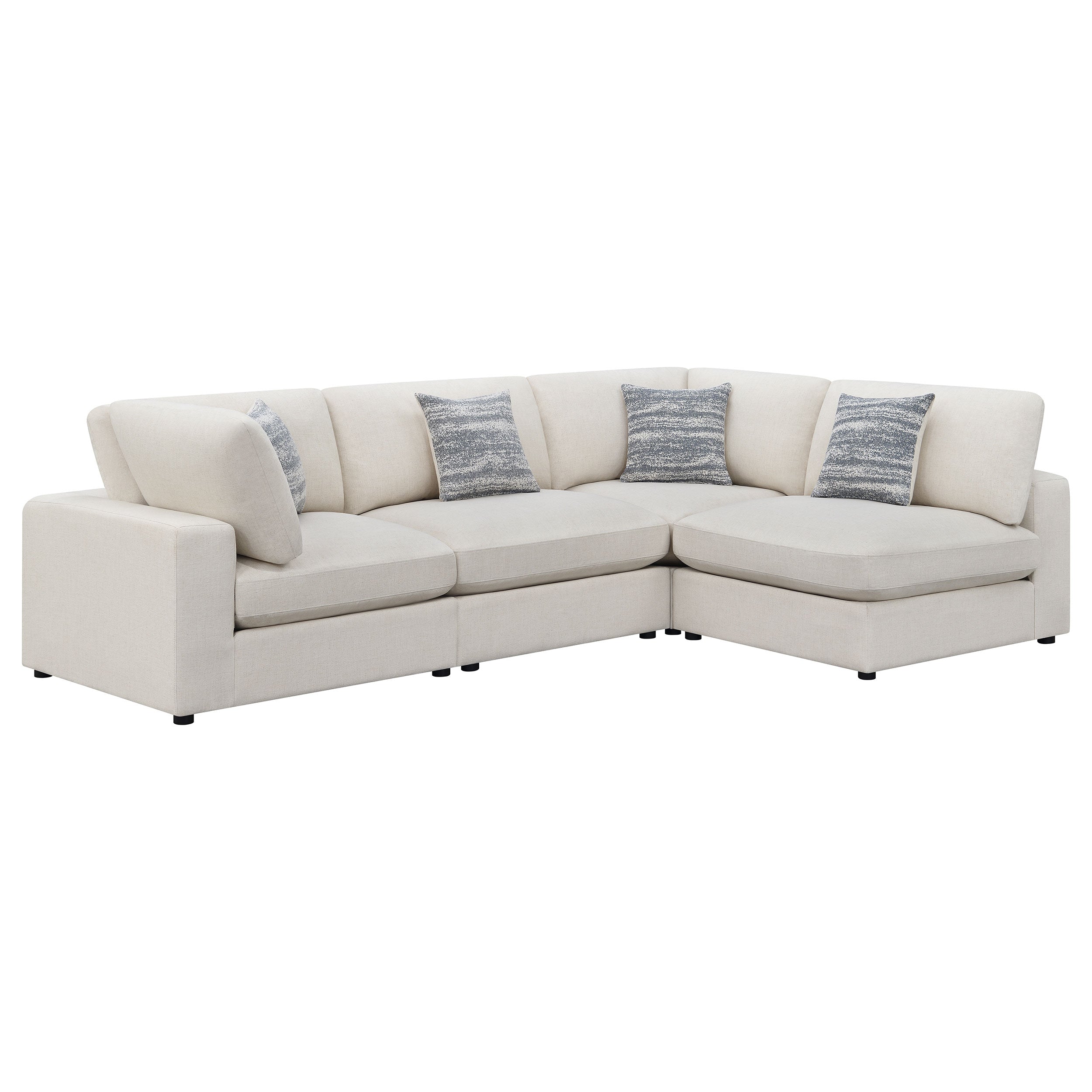 Serene  Upholstered Modular Sectional Sofa Beige