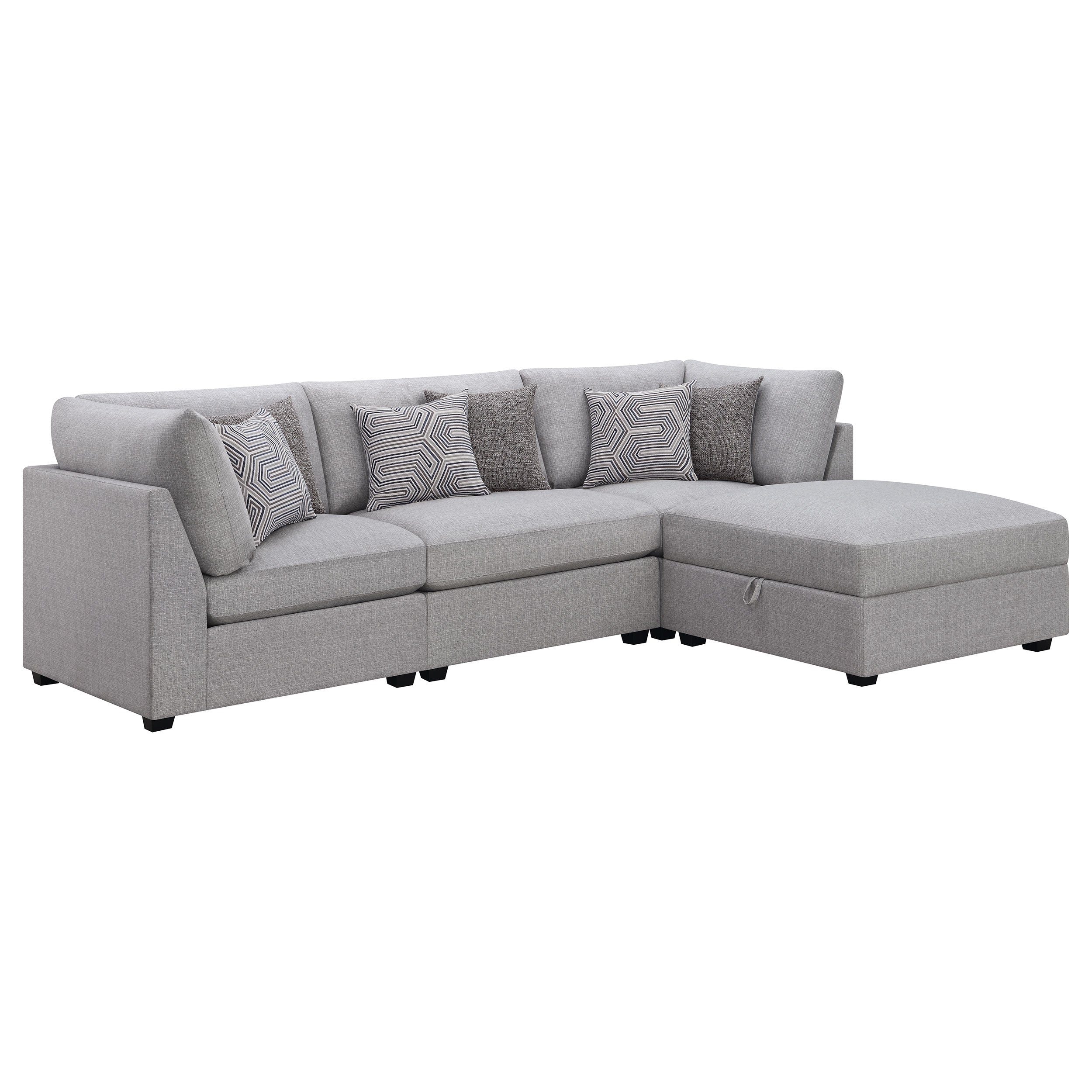 Cambria  Upholstered Modular Sectional Sofa Grey