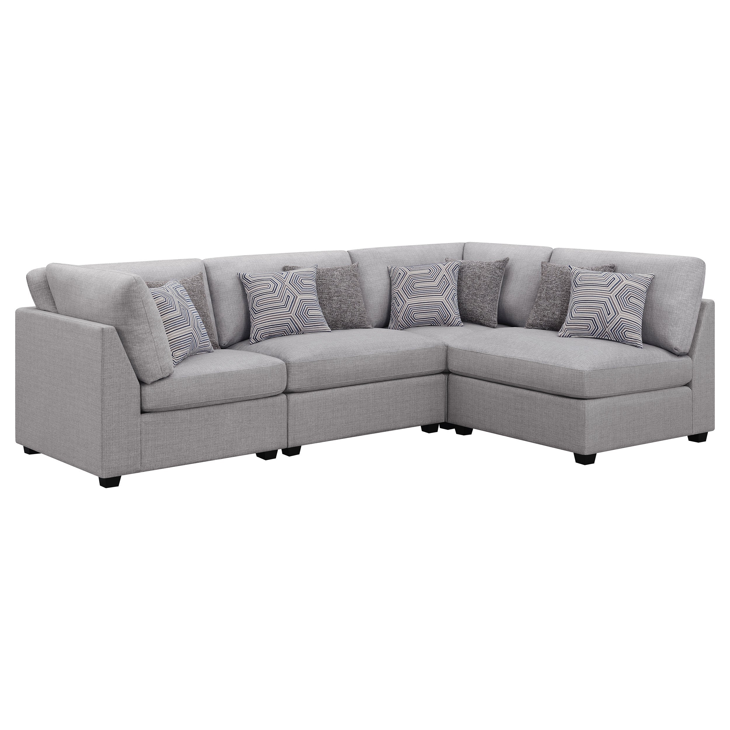 Cambria  Upholstered Modular Sectional Sofa Grey