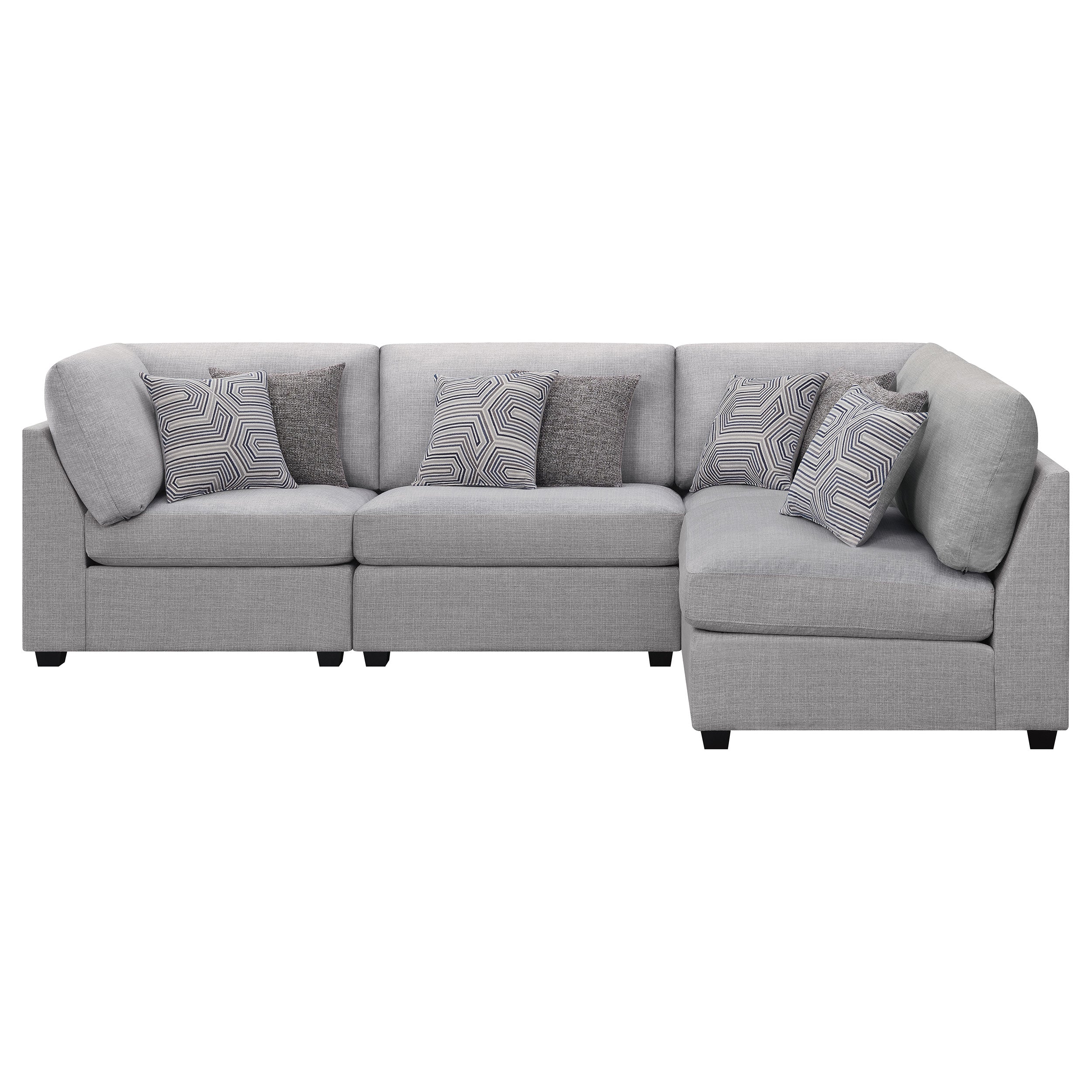 Cambria Upholstered Modular Sectional Sofa Grey
