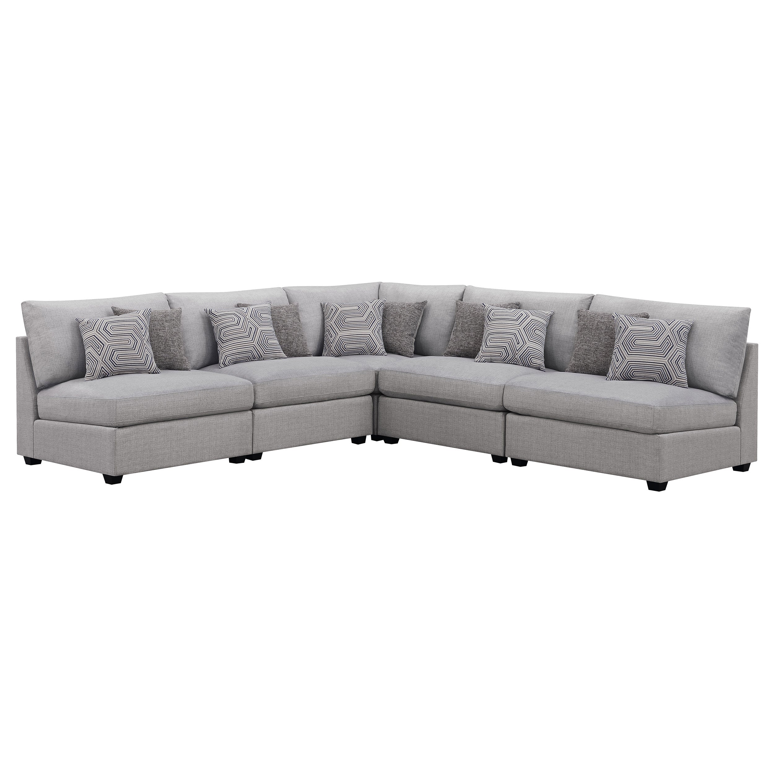 Cambria Upholstered Modular Sectional Sofa Grey