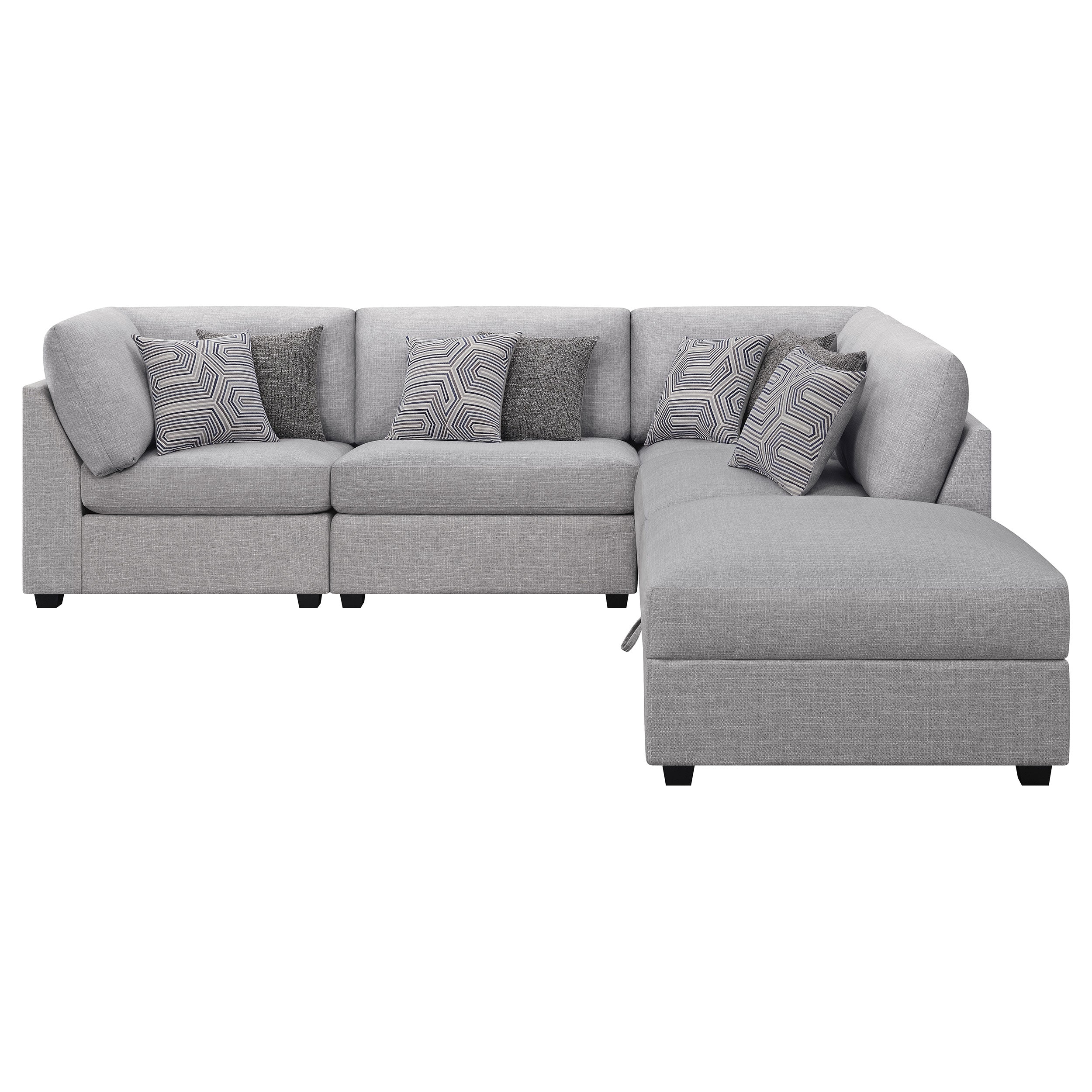 Cambria Upholstered Modular Sectional Sofa Grey