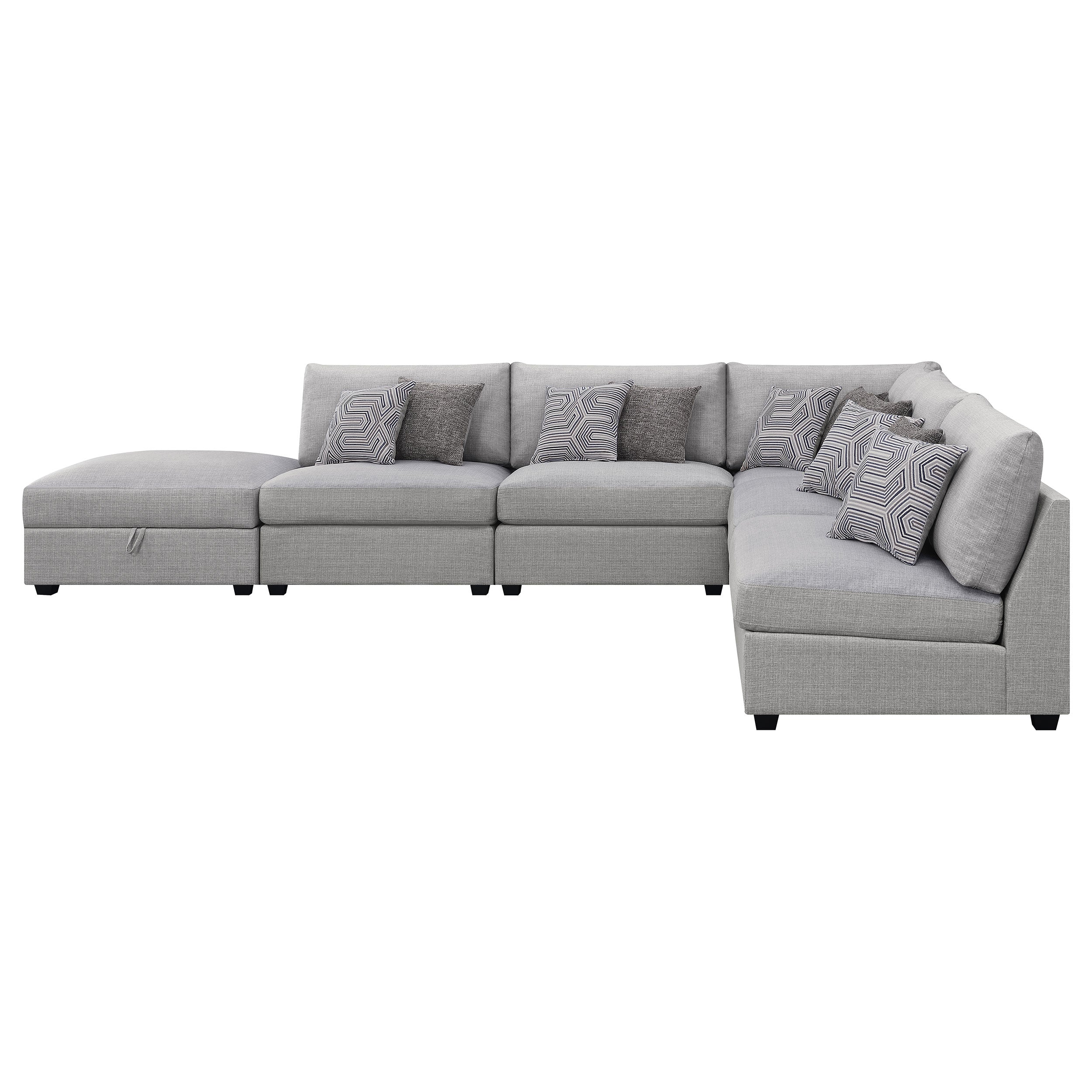 Cambria Upholstered Modular Sectional Sofa Grey