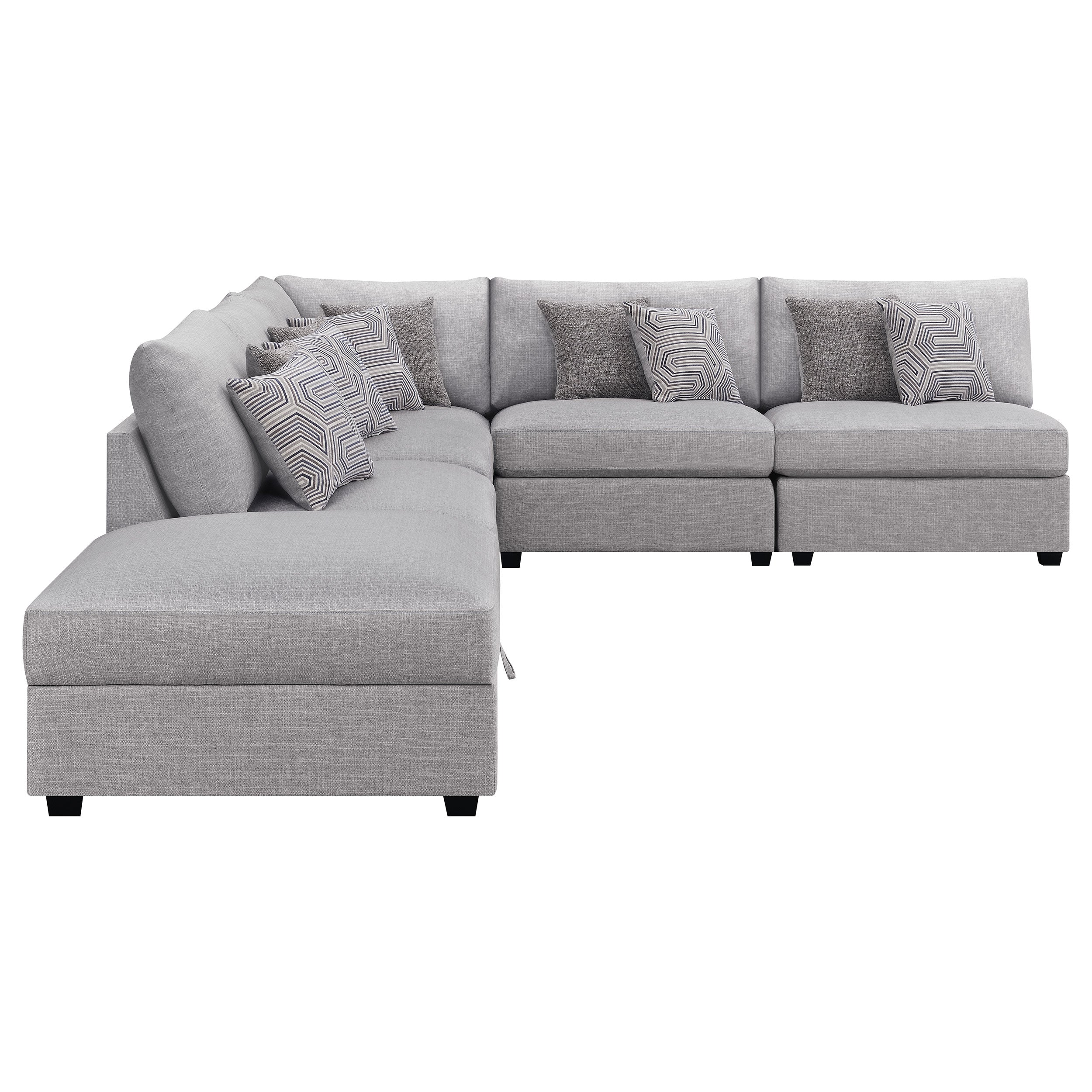 Cambria Upholstered Modular Sectional Sofa Grey