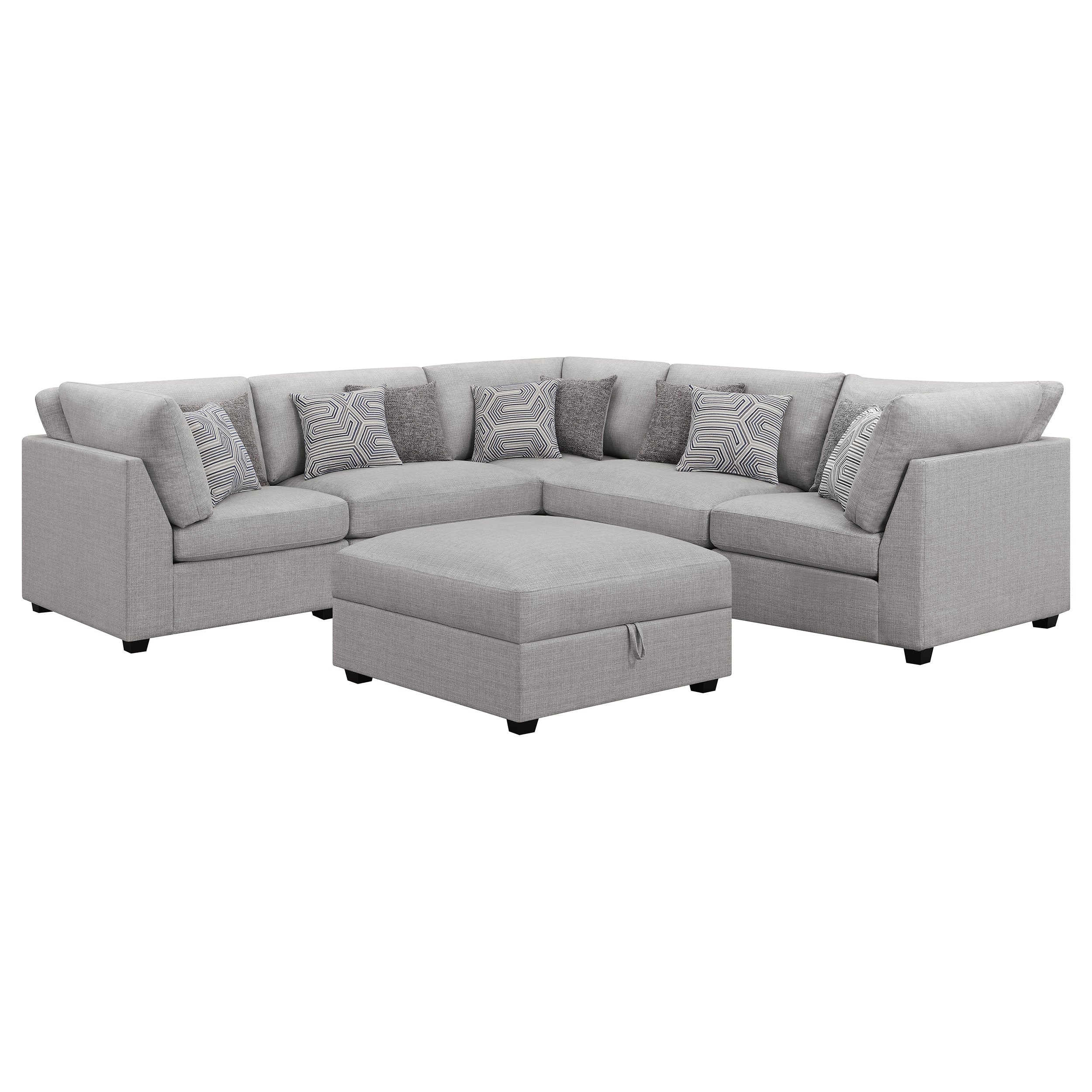 Cambria Upholstered Modular Sectional Sofa Grey