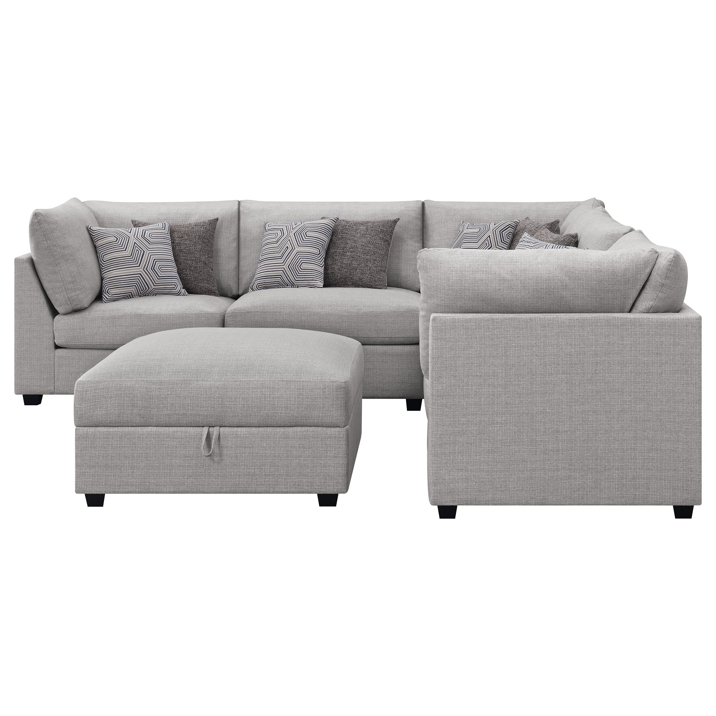 Cambria Upholstered Modular Sectional Sofa Grey