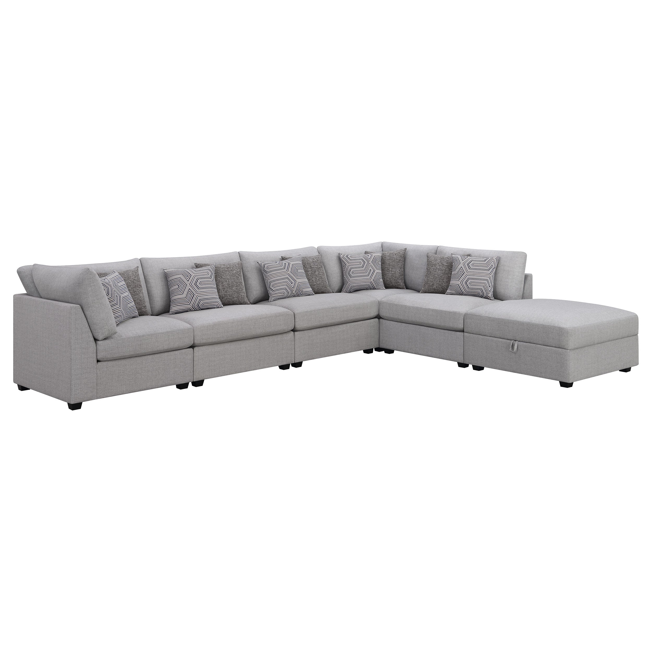 Cambria Upholstered Modular Sectional Sofa Grey