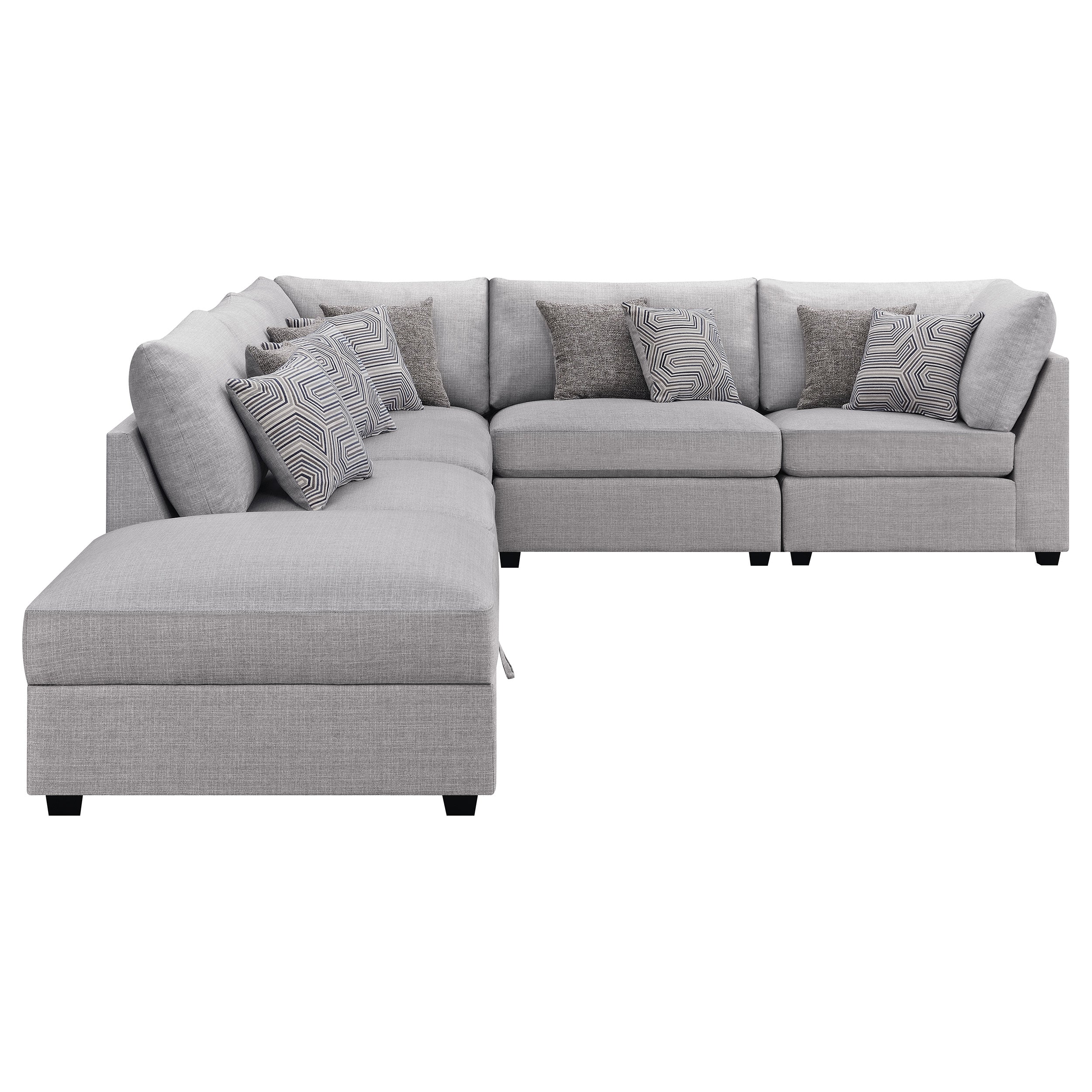 Cambria Upholstered Modular Sectional Sofa Grey