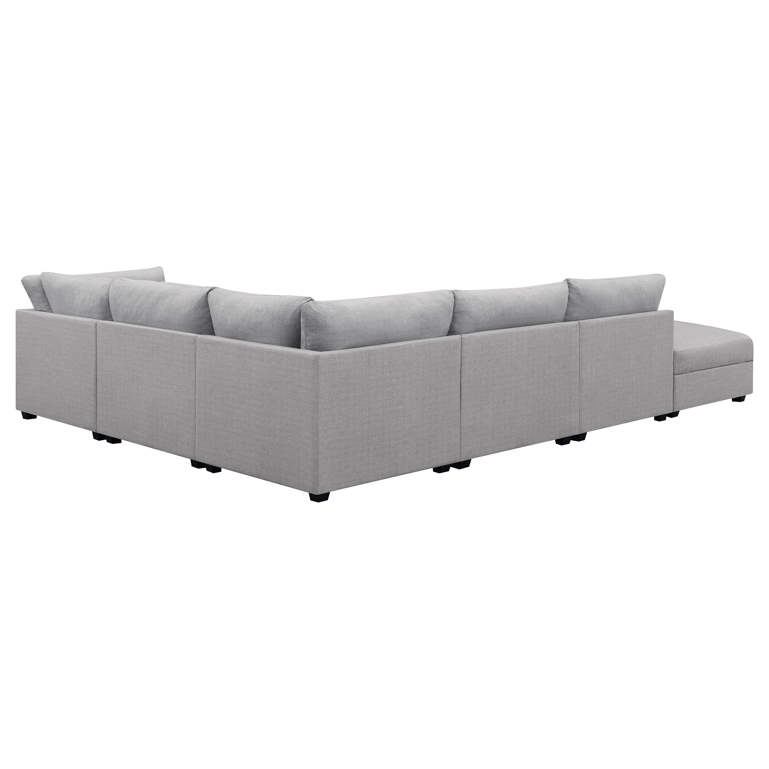 Cambria Upholstered Modular Sectional Sofa Grey
