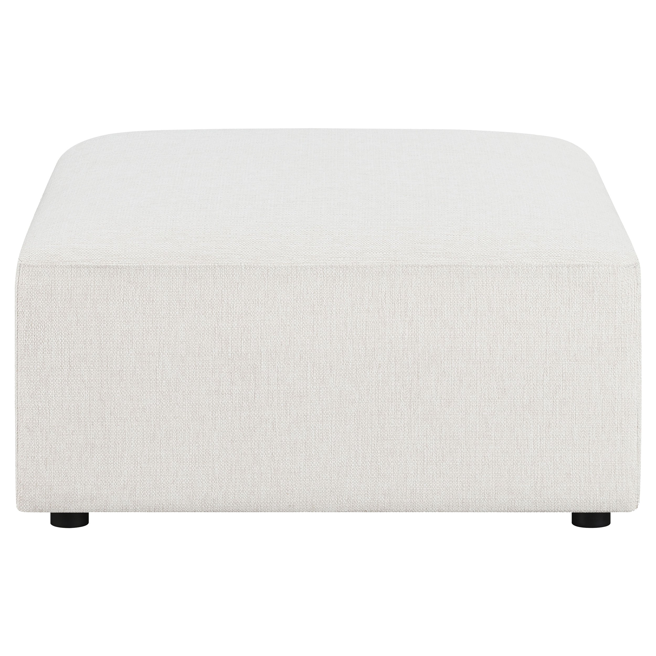 Freddie Square Upholstered Ottoman Pearl